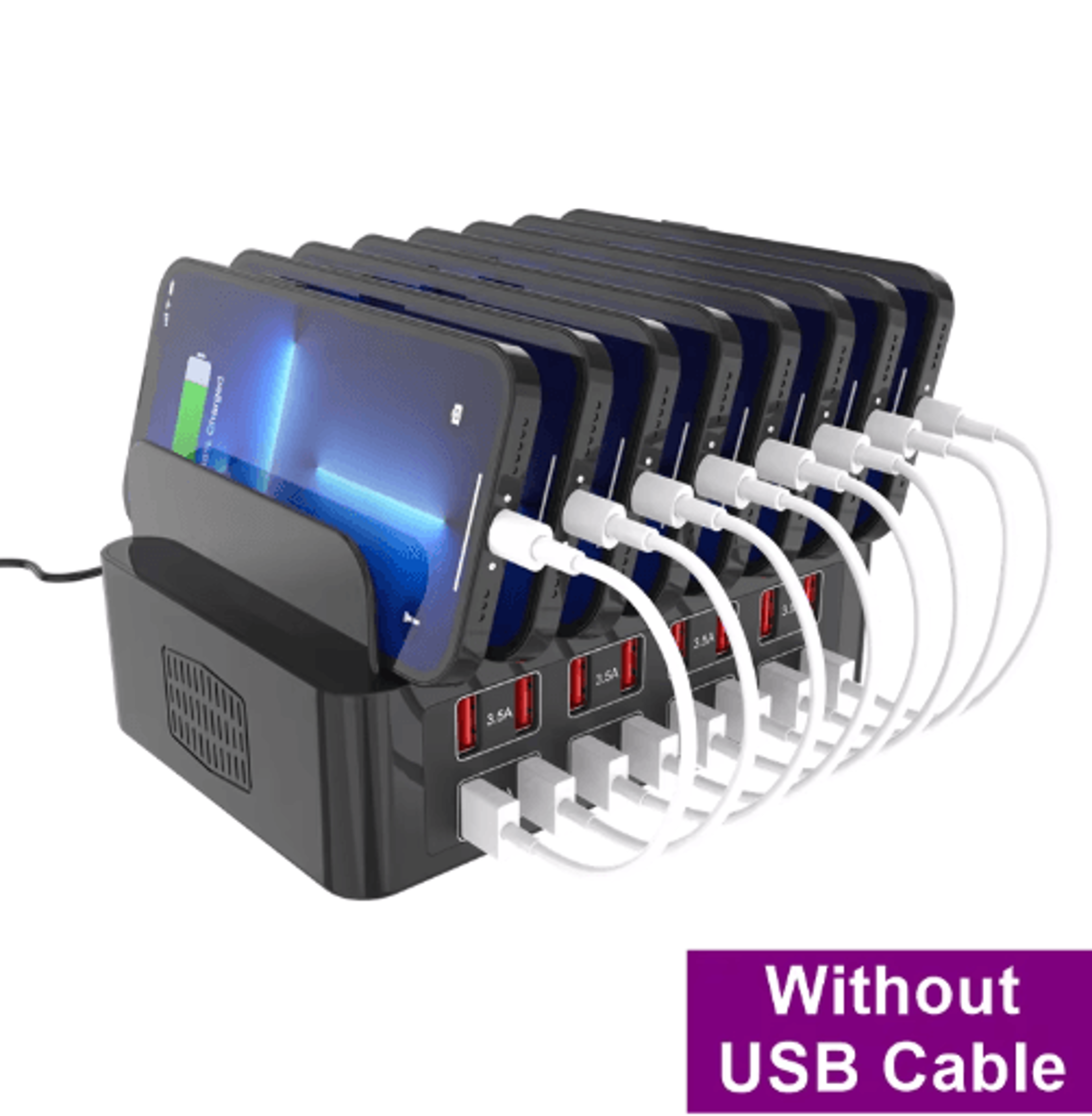 150w 16 port usb c charging station stand – universal fast charging hub for multiple devices