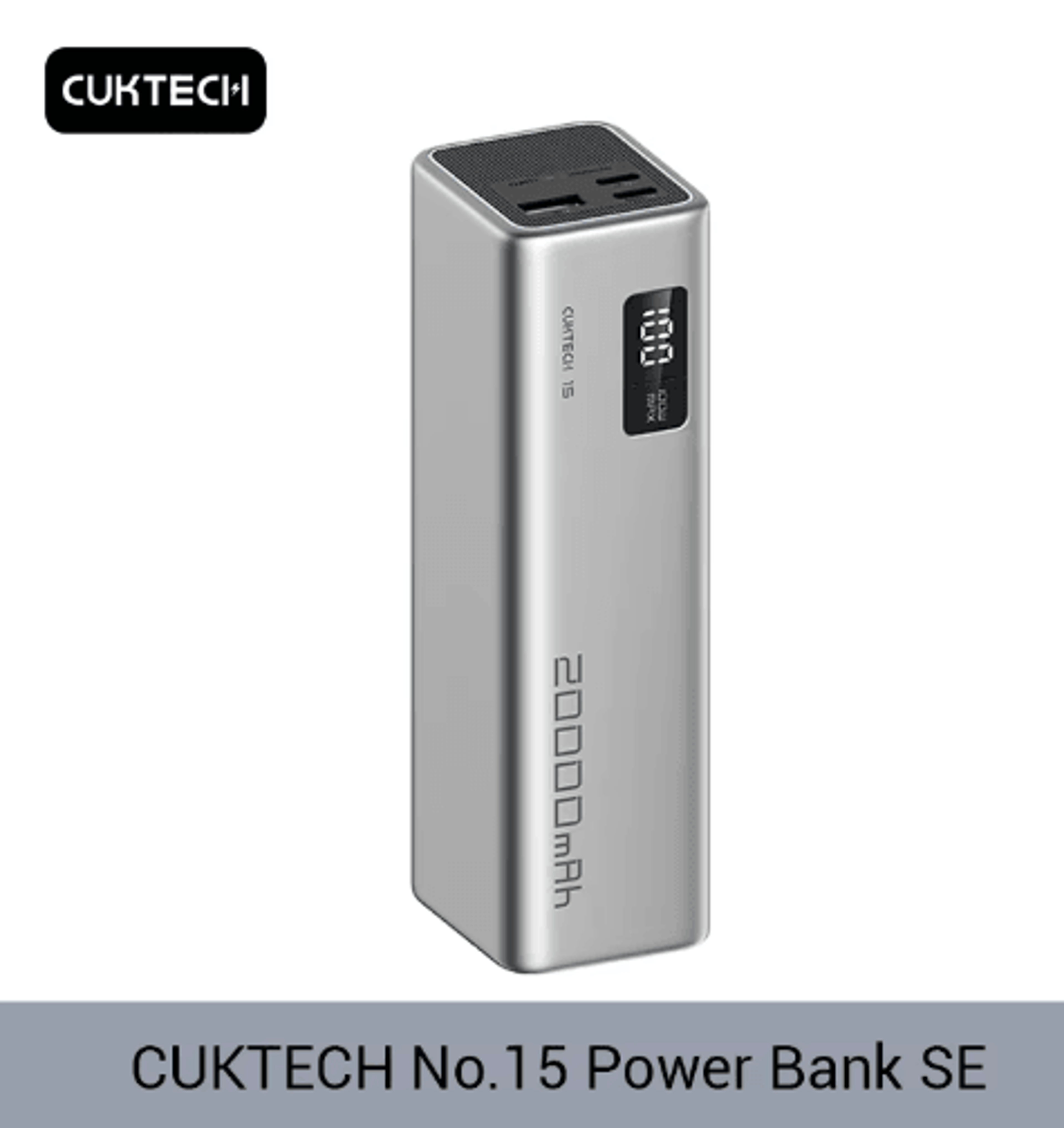 cuktech pb200 no.15 se 20000mah 100w power bank with screen display