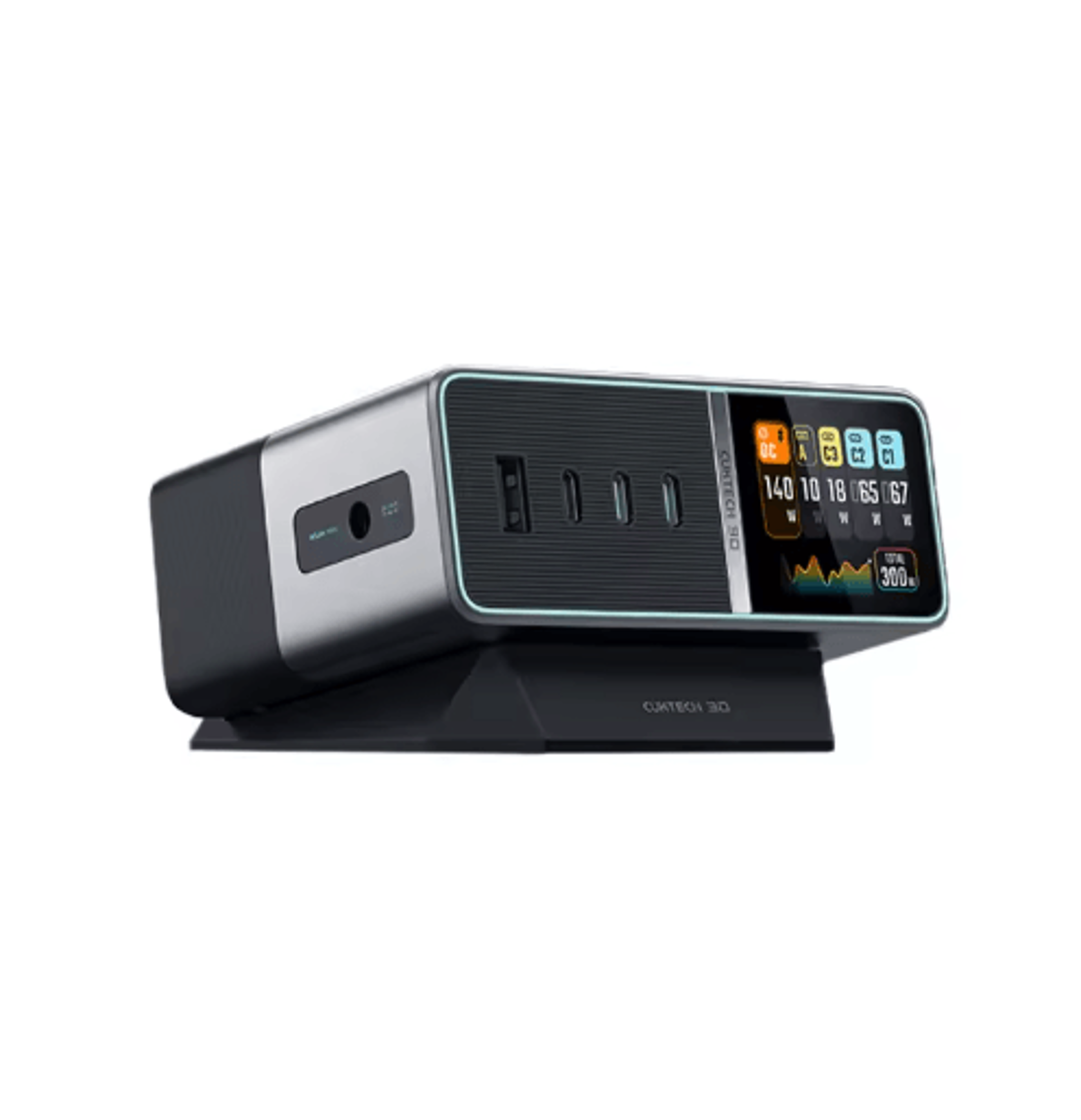 30 ultra 300w gan charging station with smart ips display for laptops and multi devices