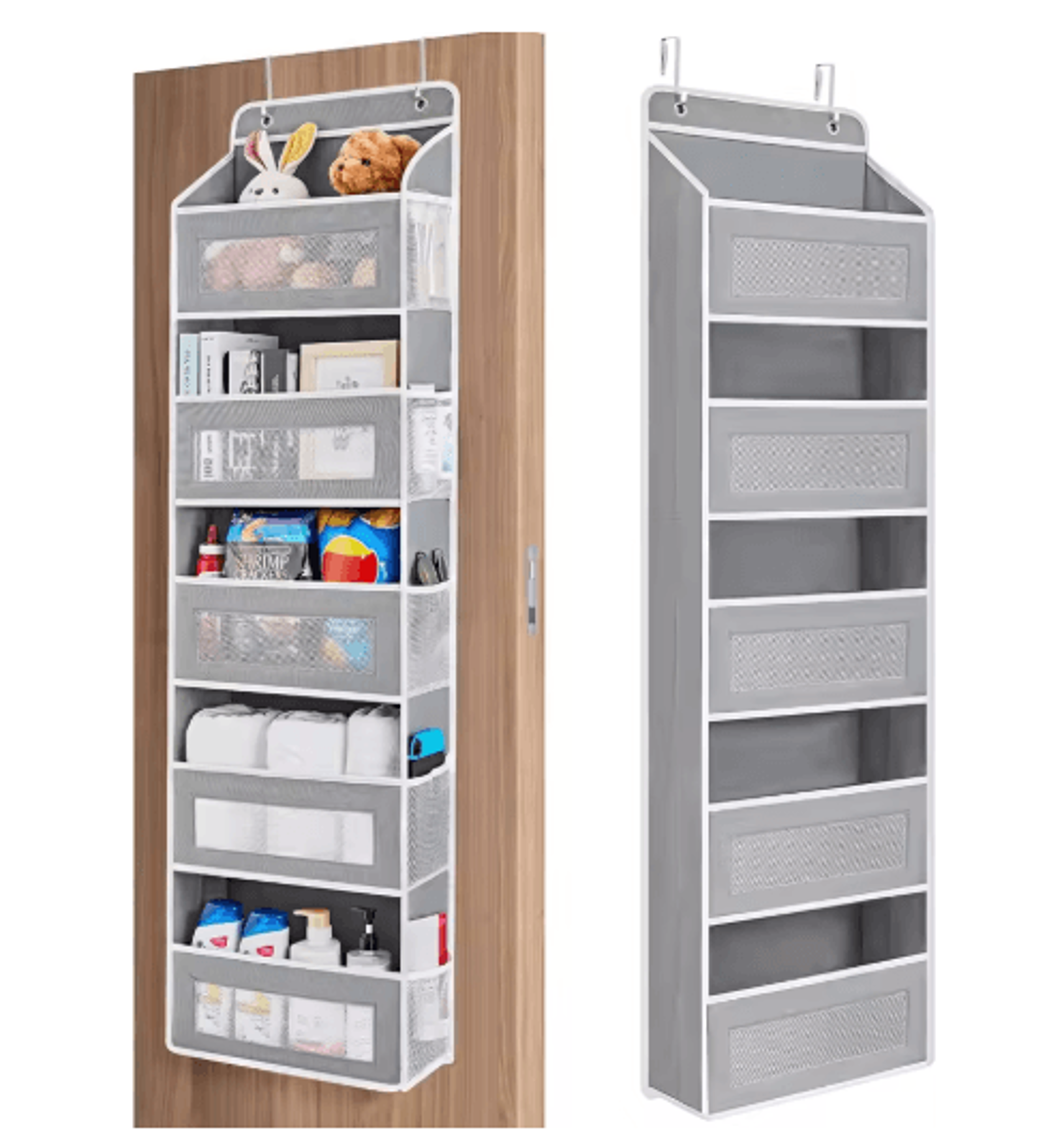 5 shelf over the door organizer large capacity hanging door storage organizer for bedroom and bathroom