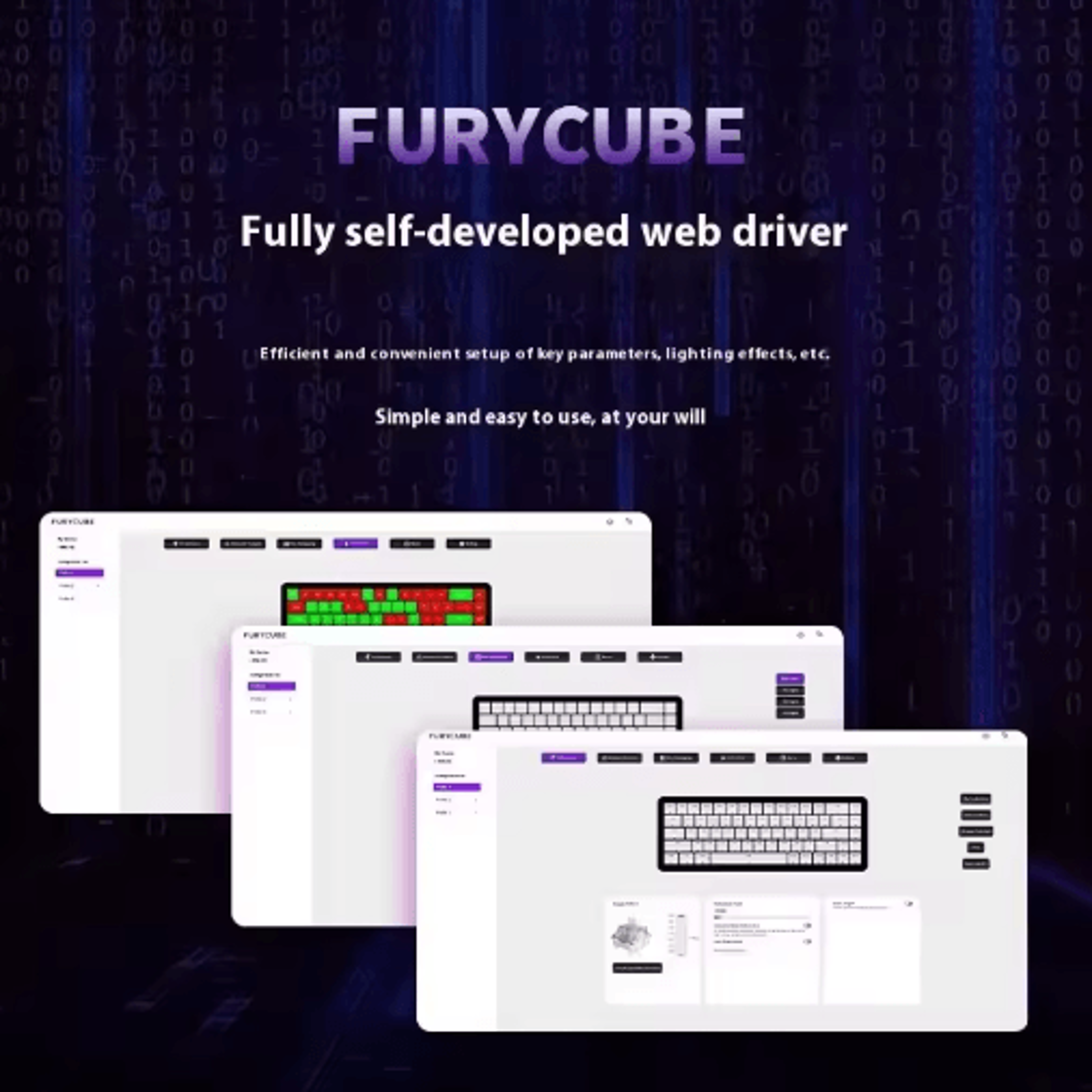 furycube m30he magnetic switch mechanical gaming keypad 8k rapid trigger single hand keyboard