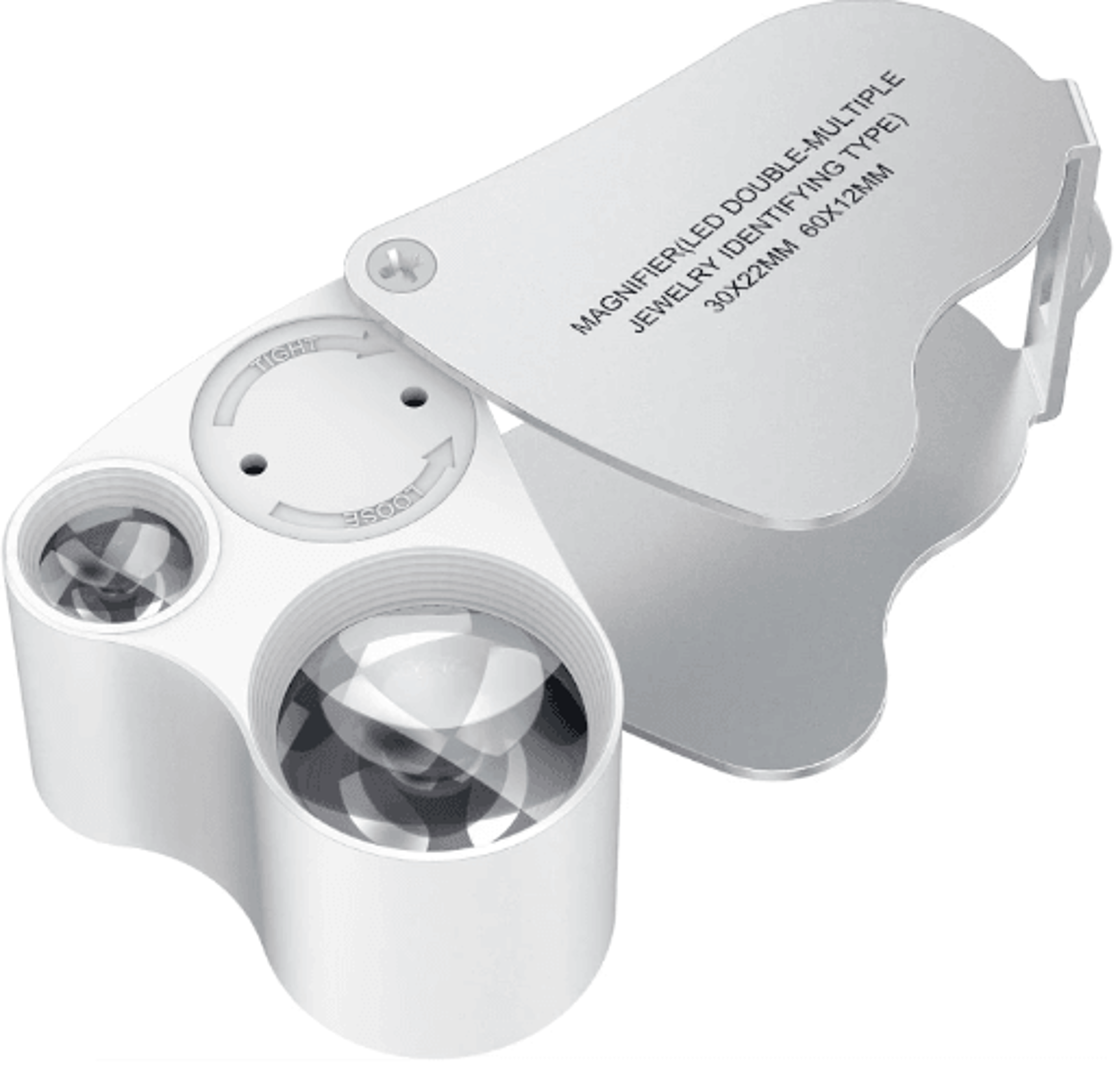 30x 60x led lighted jewelry magnifier – portable dual magnification pocket loupe