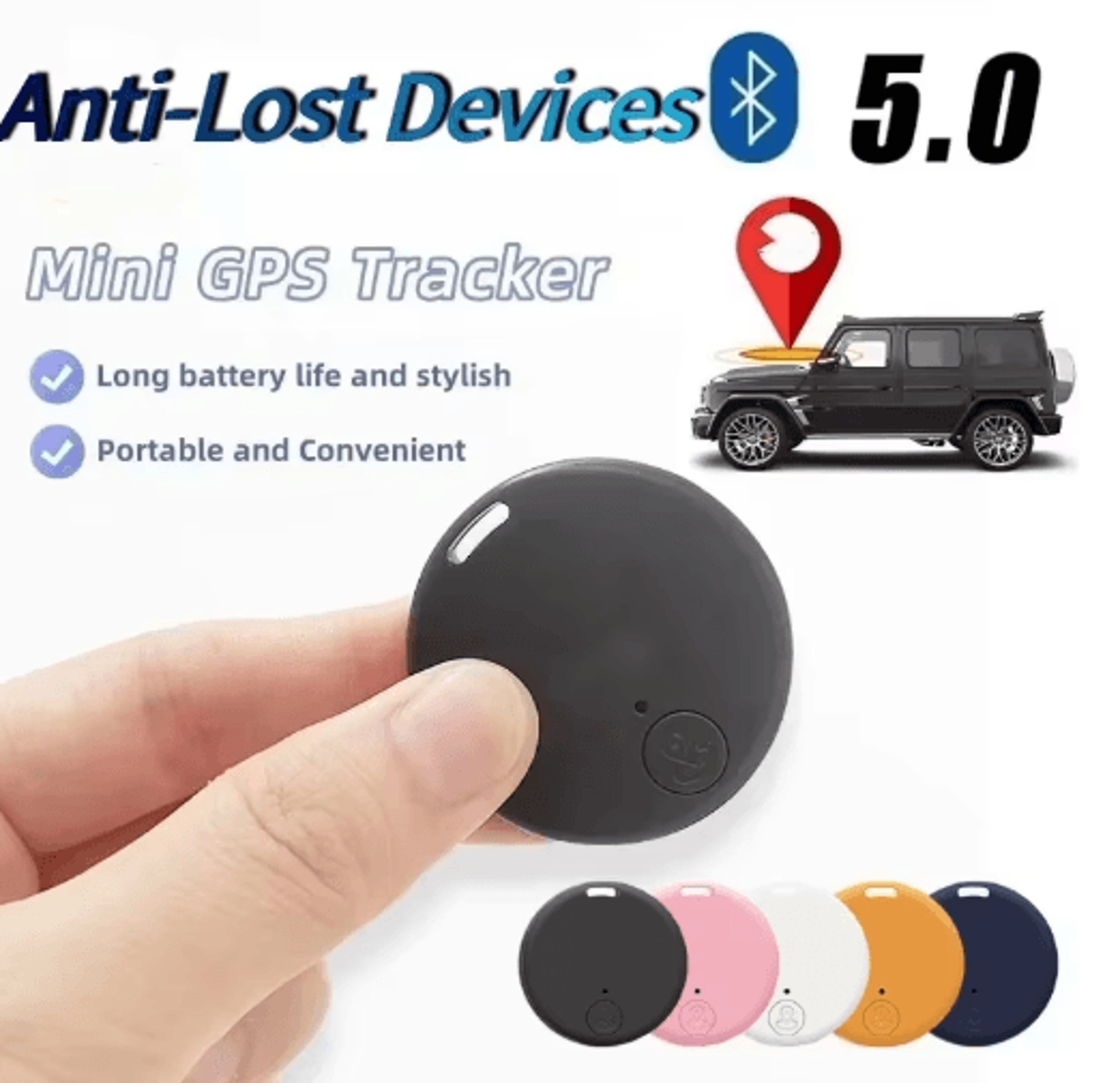 smart bluetooth gps tracker – anti-lost finder for pets, kids, bags & wallets (ios & android)