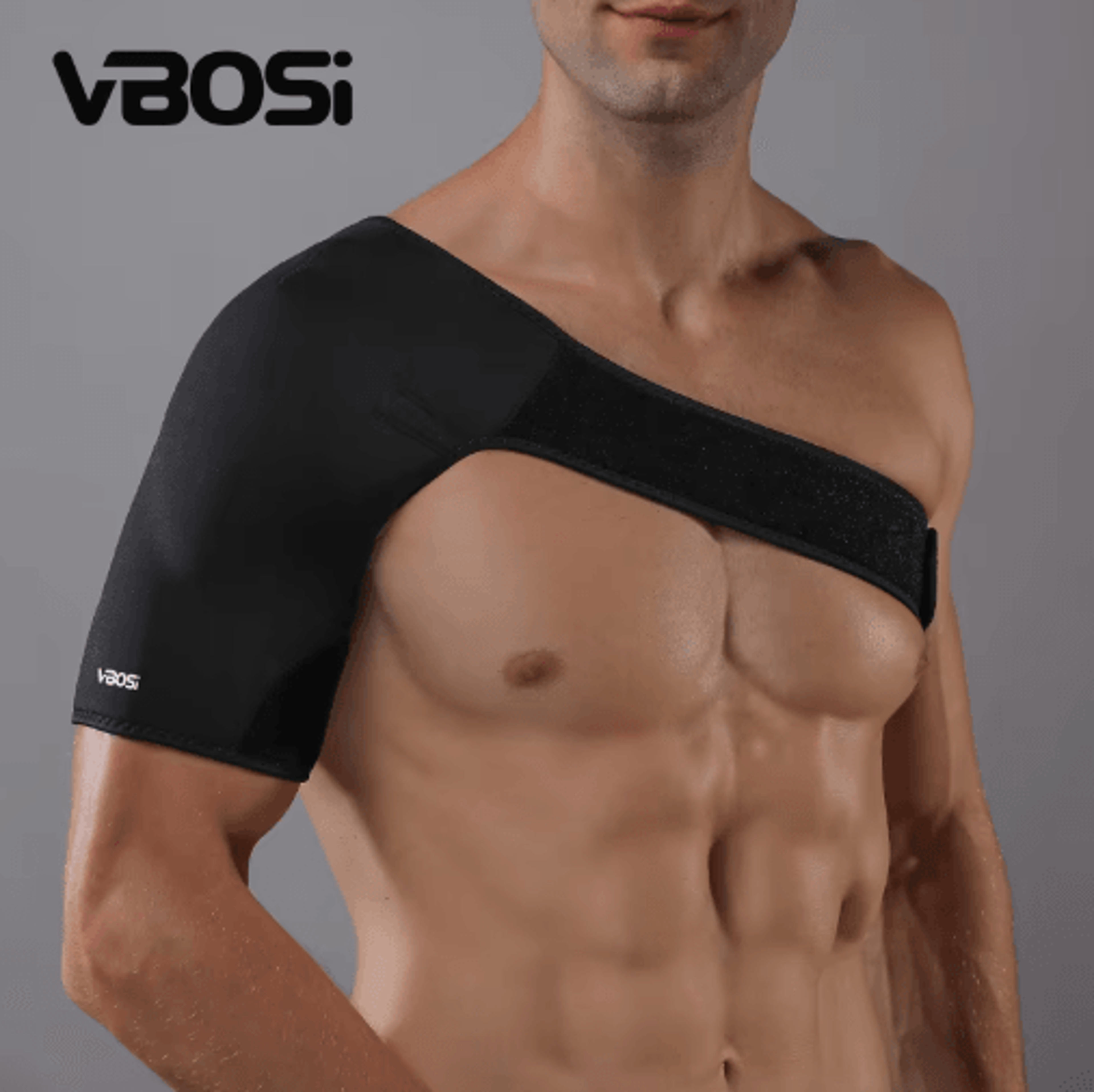 vbosi adjustable rotator cuff shoulder brace – breathable elastic support for men & women