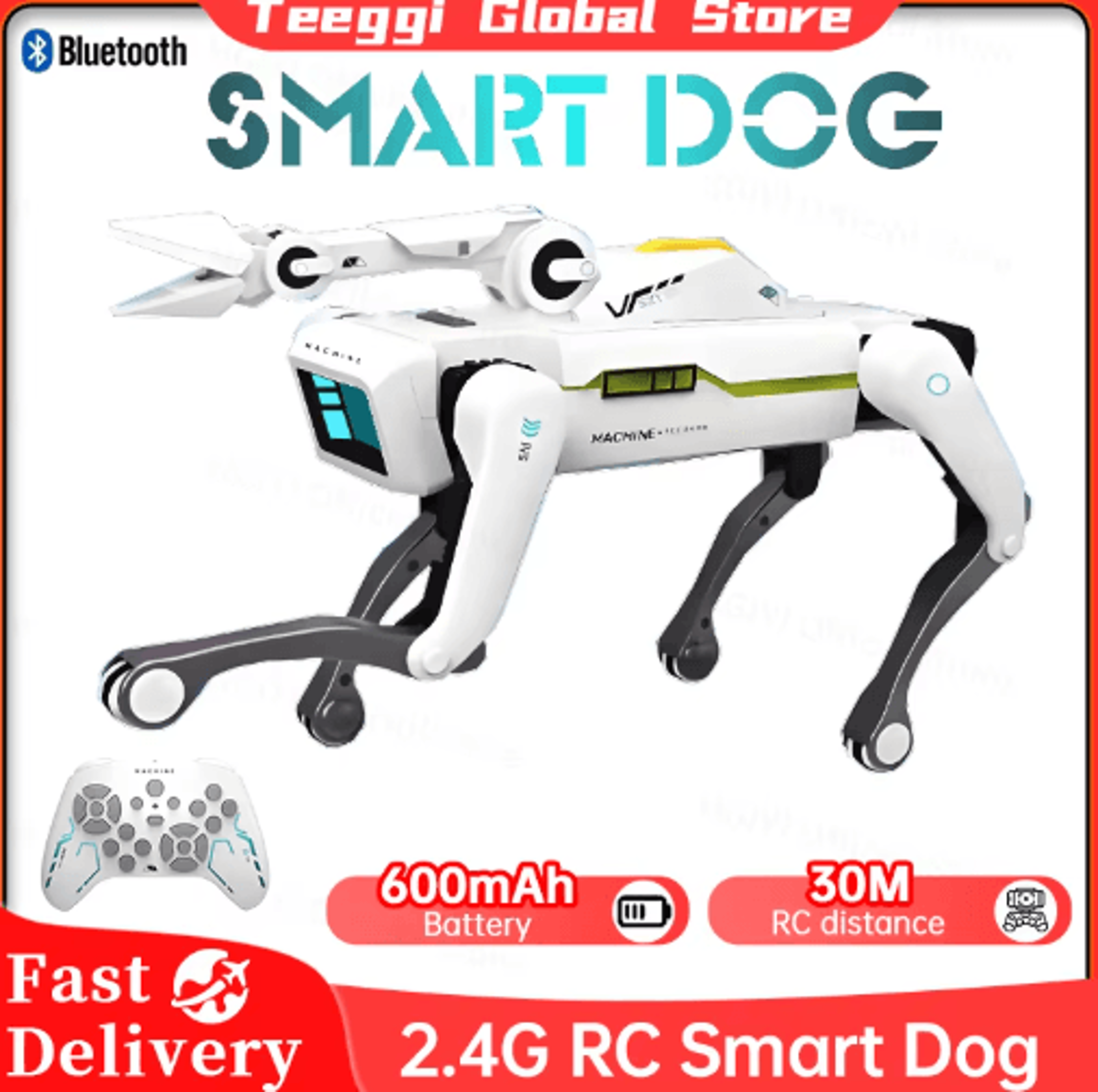teeggi intelligent rc robot dog toy – multifunction smart bionic mechanical pet with remote control