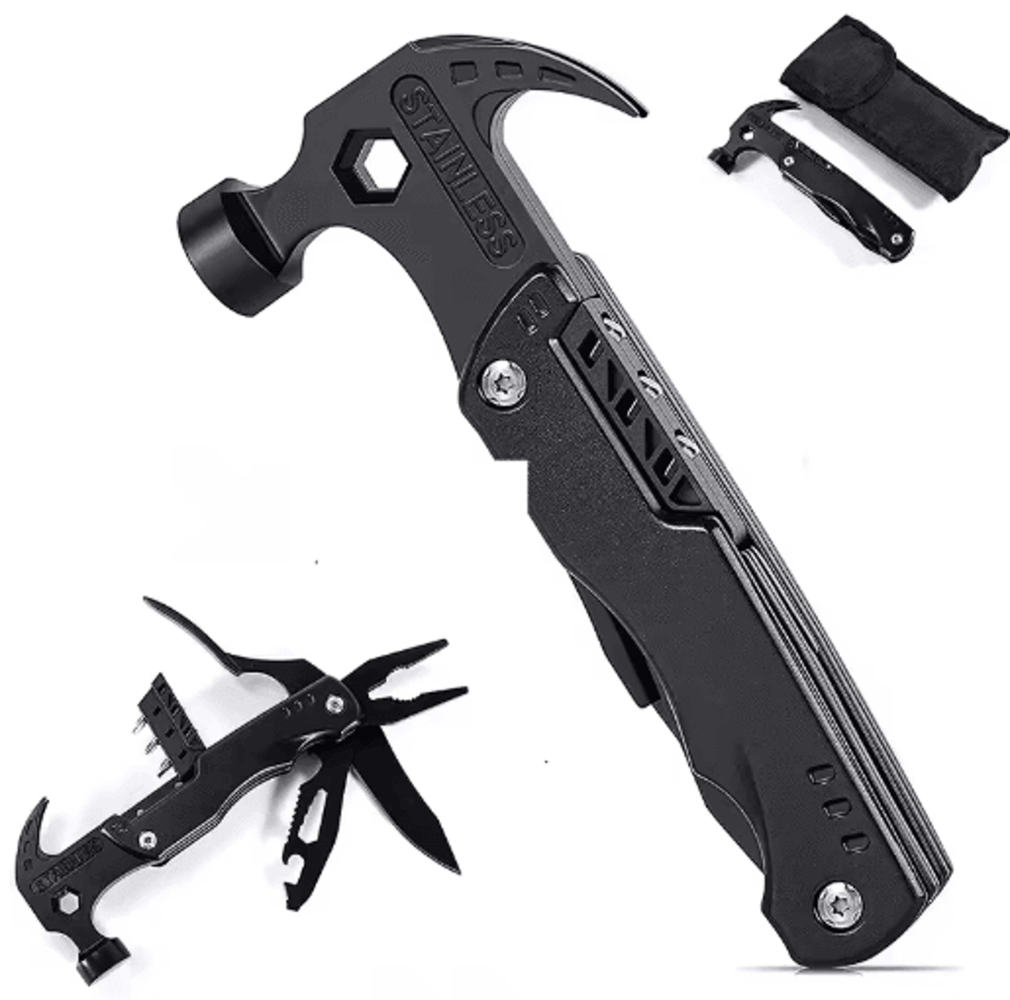 stainless steel multifunctional pliers multitool with claw hammer