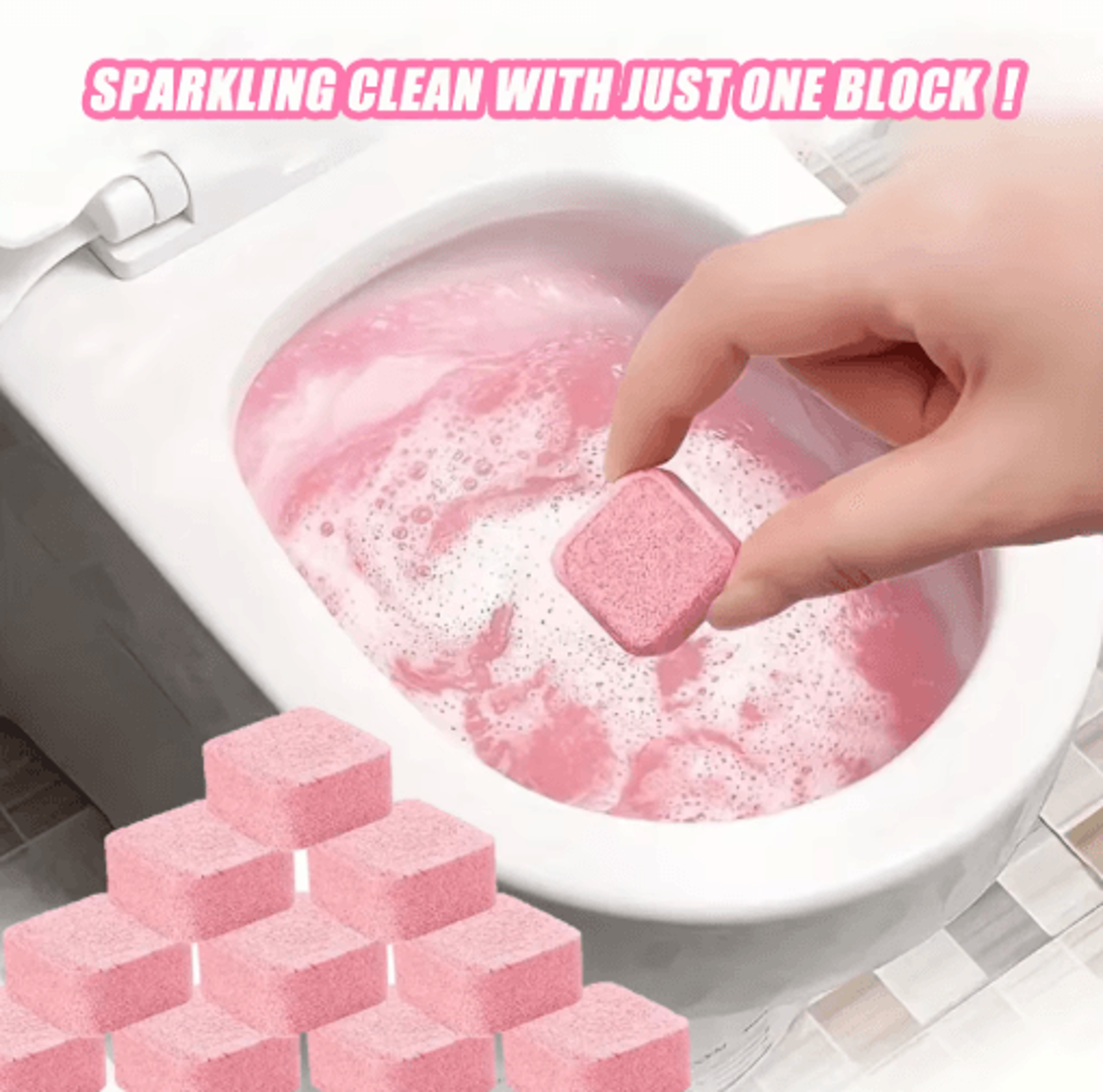 effervescent toilet cleaning tablets for deep clean and deodorizing