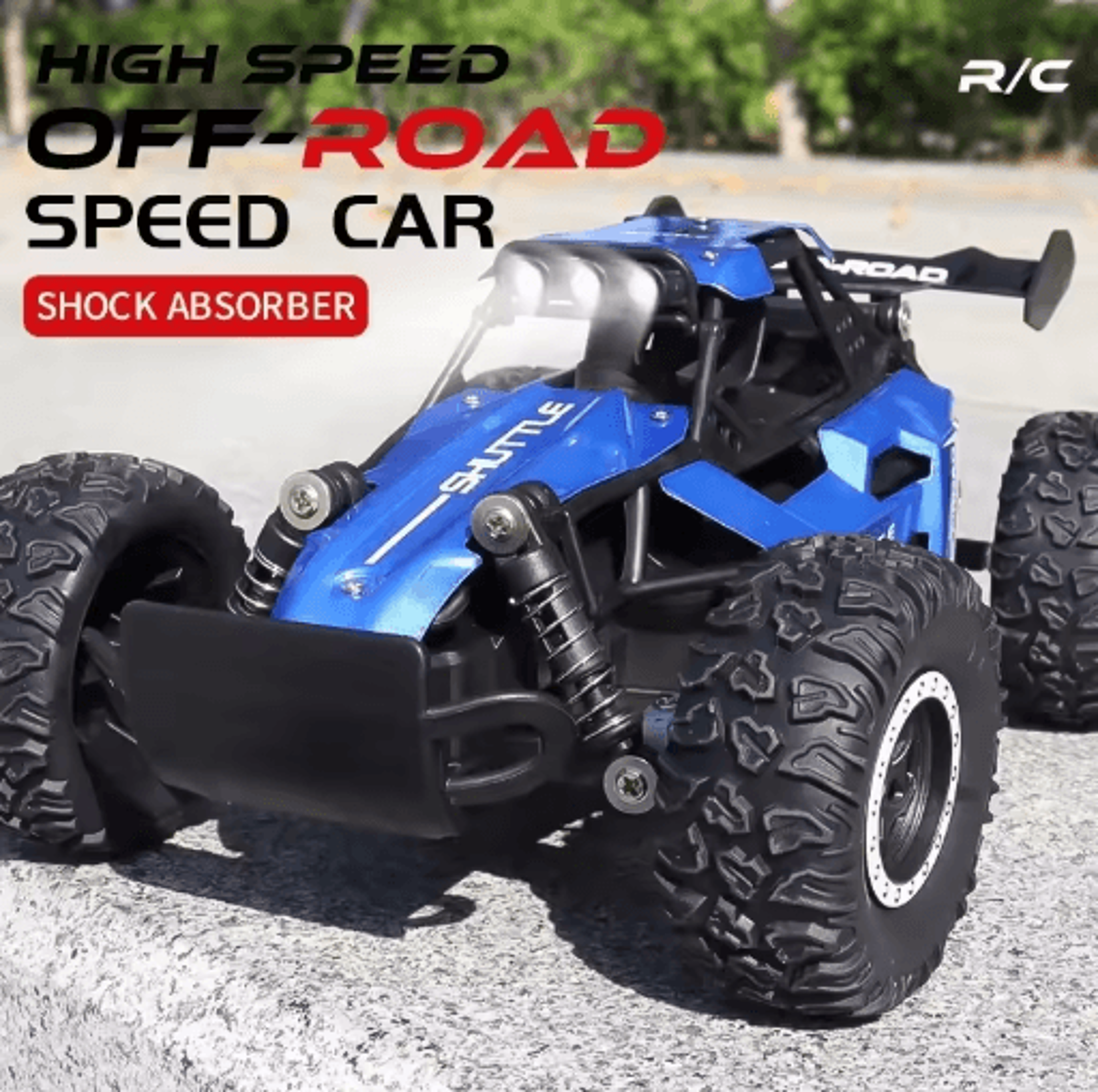 116 high speed off road rc car with led lights and 2.4ghz control