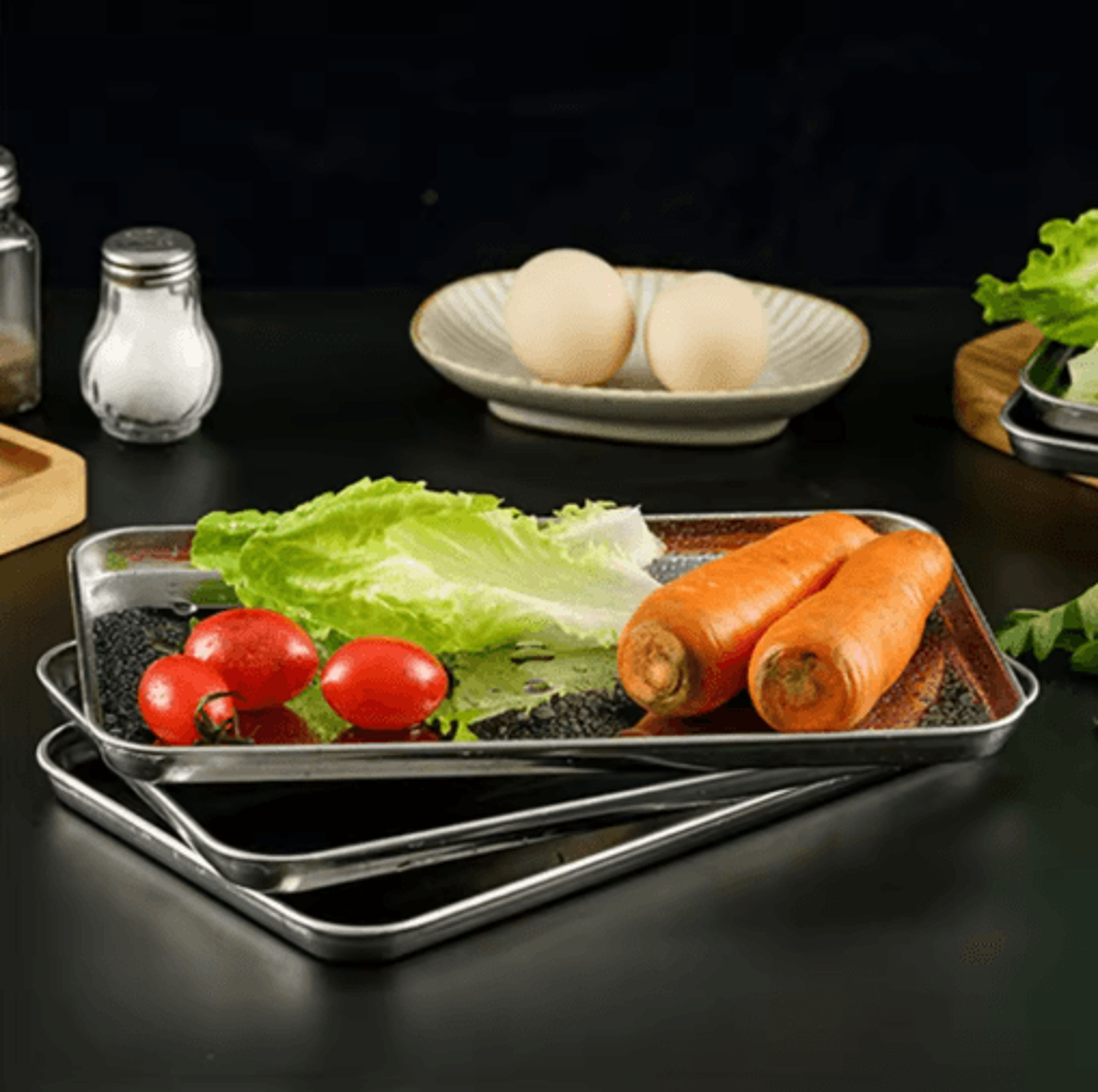 stainless steel serving tray rectangle buffet & food presentation pan