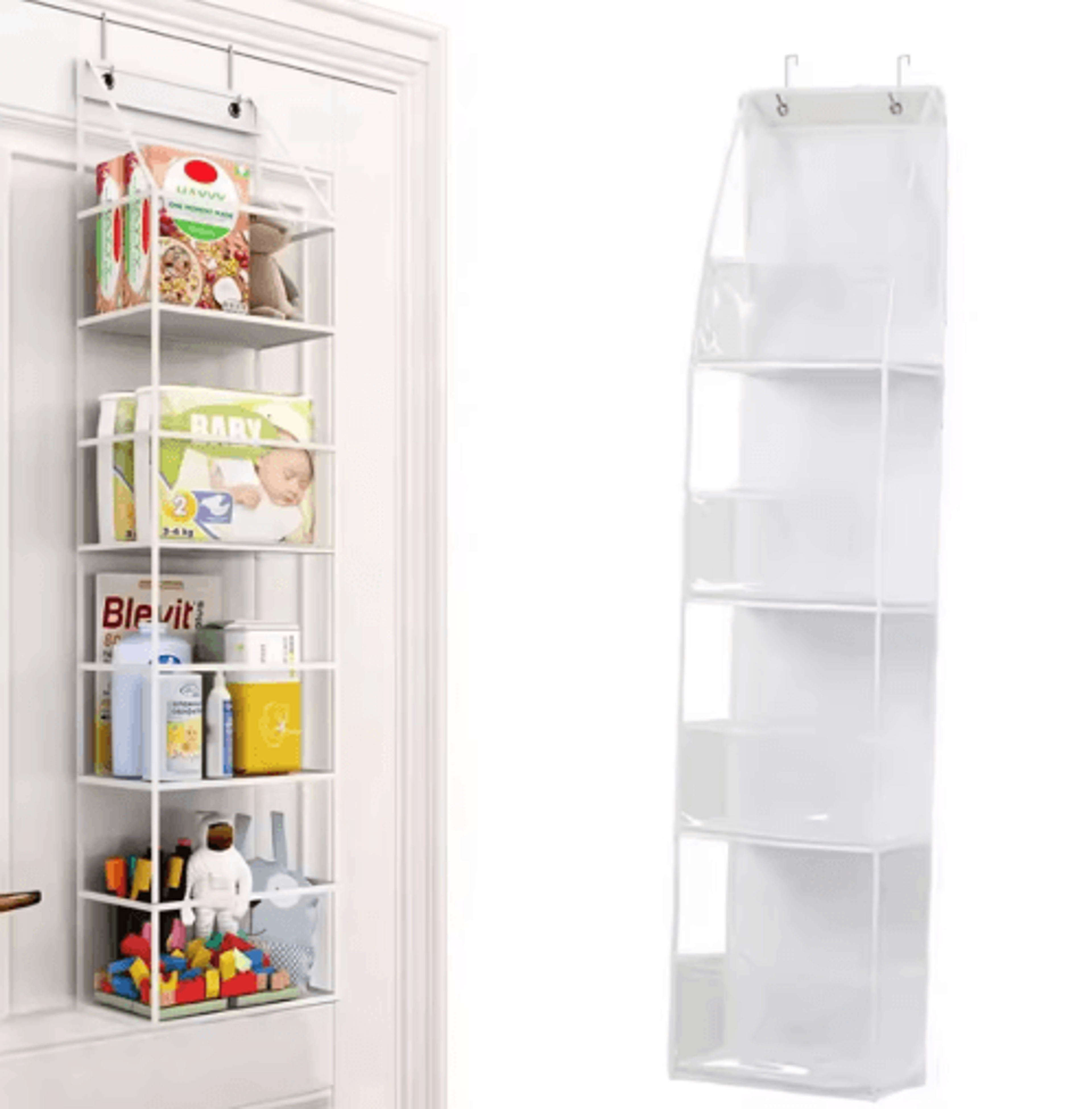 multi-layer hanging storage organizer for door and closet