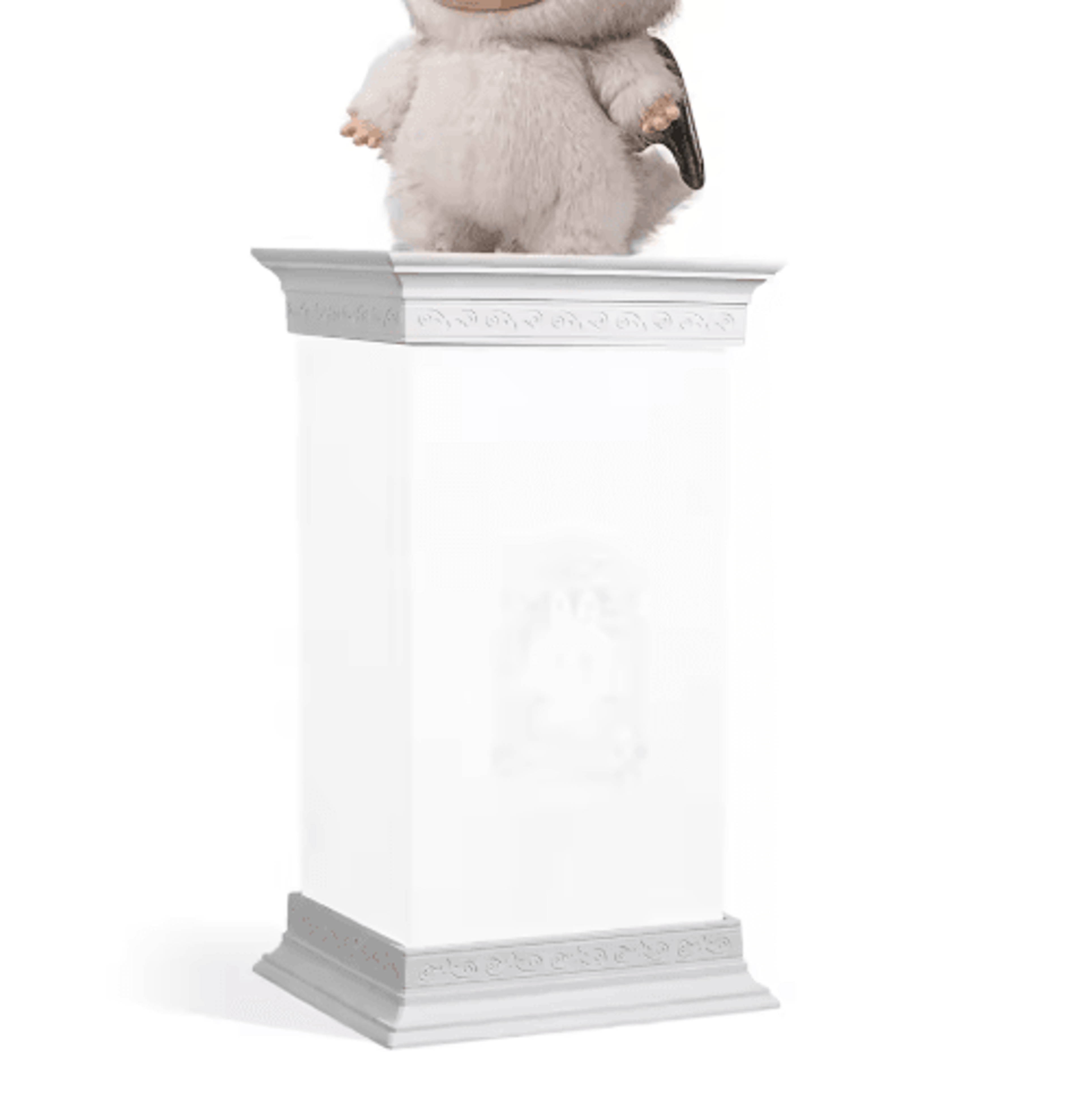 2-piece roman column doll display stand set for labubu and zimomo