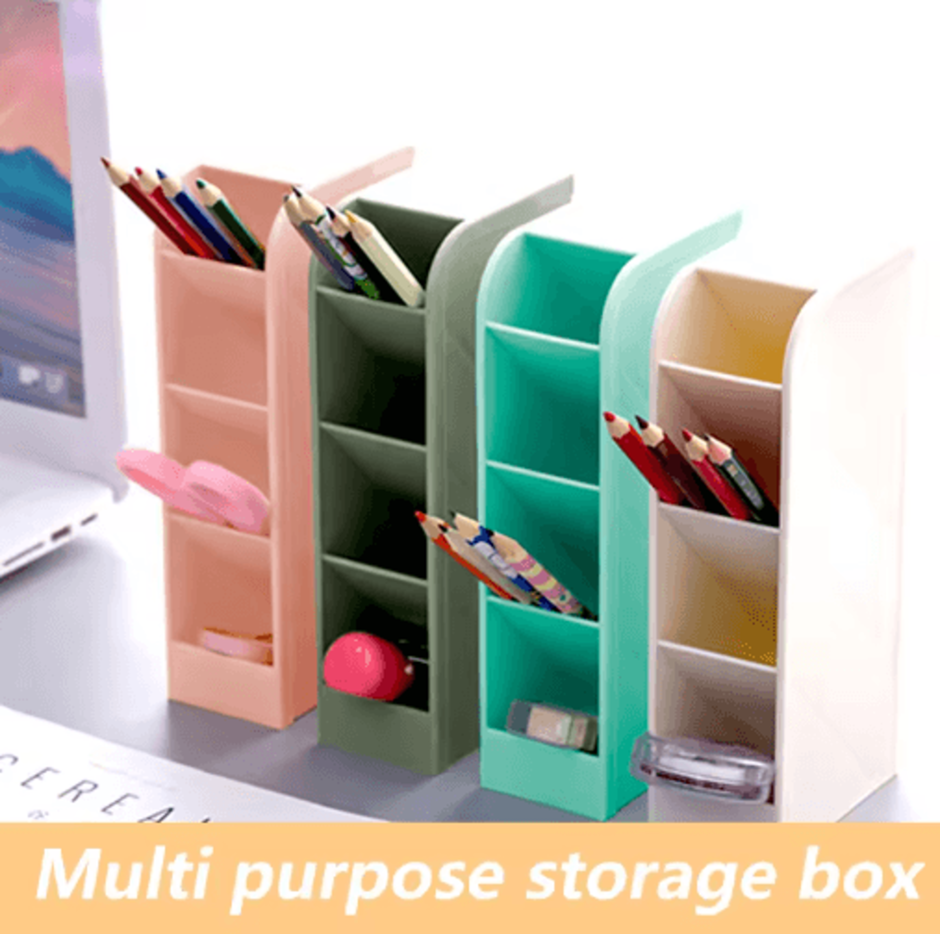 maxangle large capacity desktop stationery organizer with angled slots