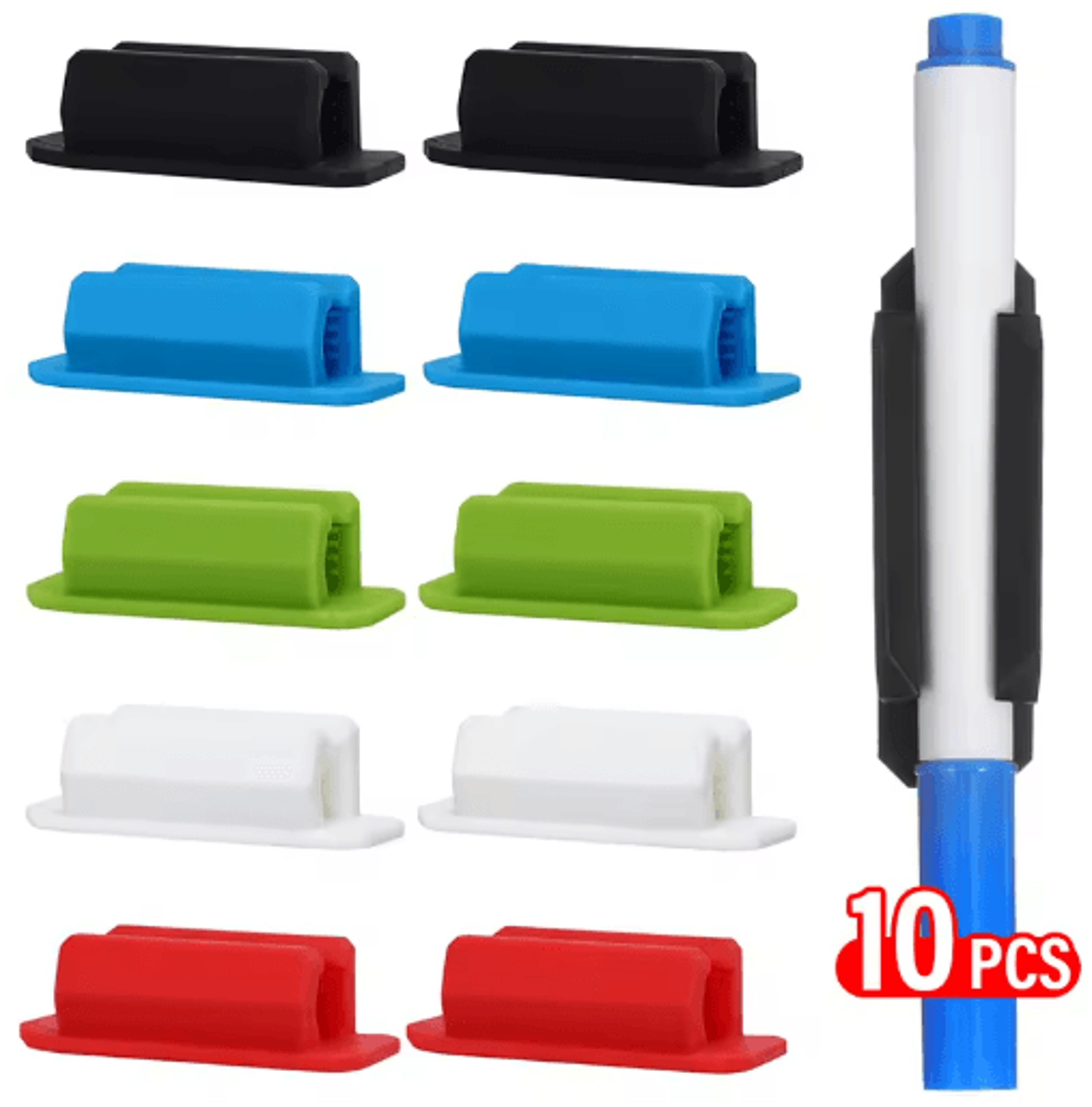 flexgrip portable silicone pen holder clip for laptop & desk