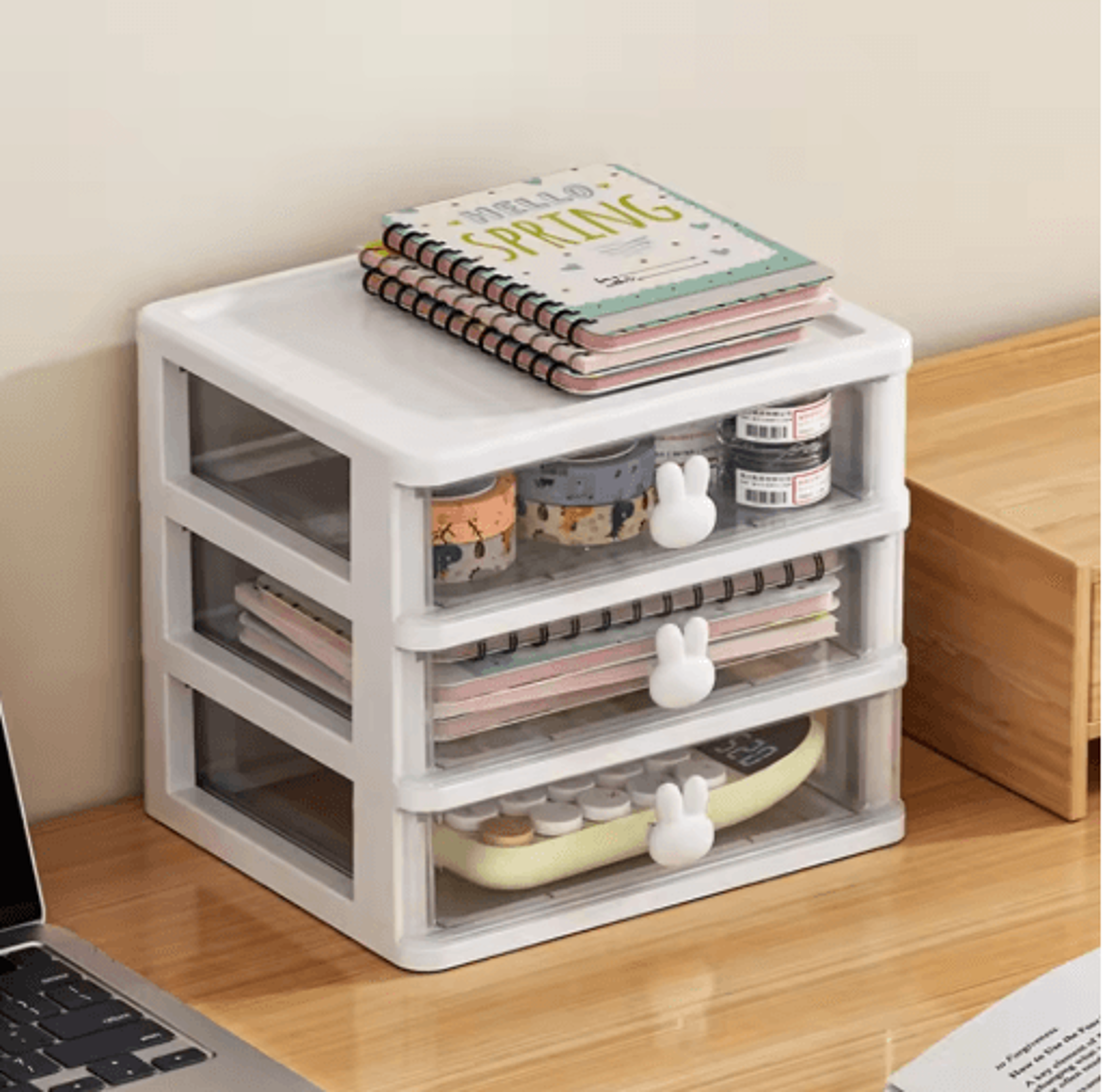large capacity compartment stationery holder for desk and vanity