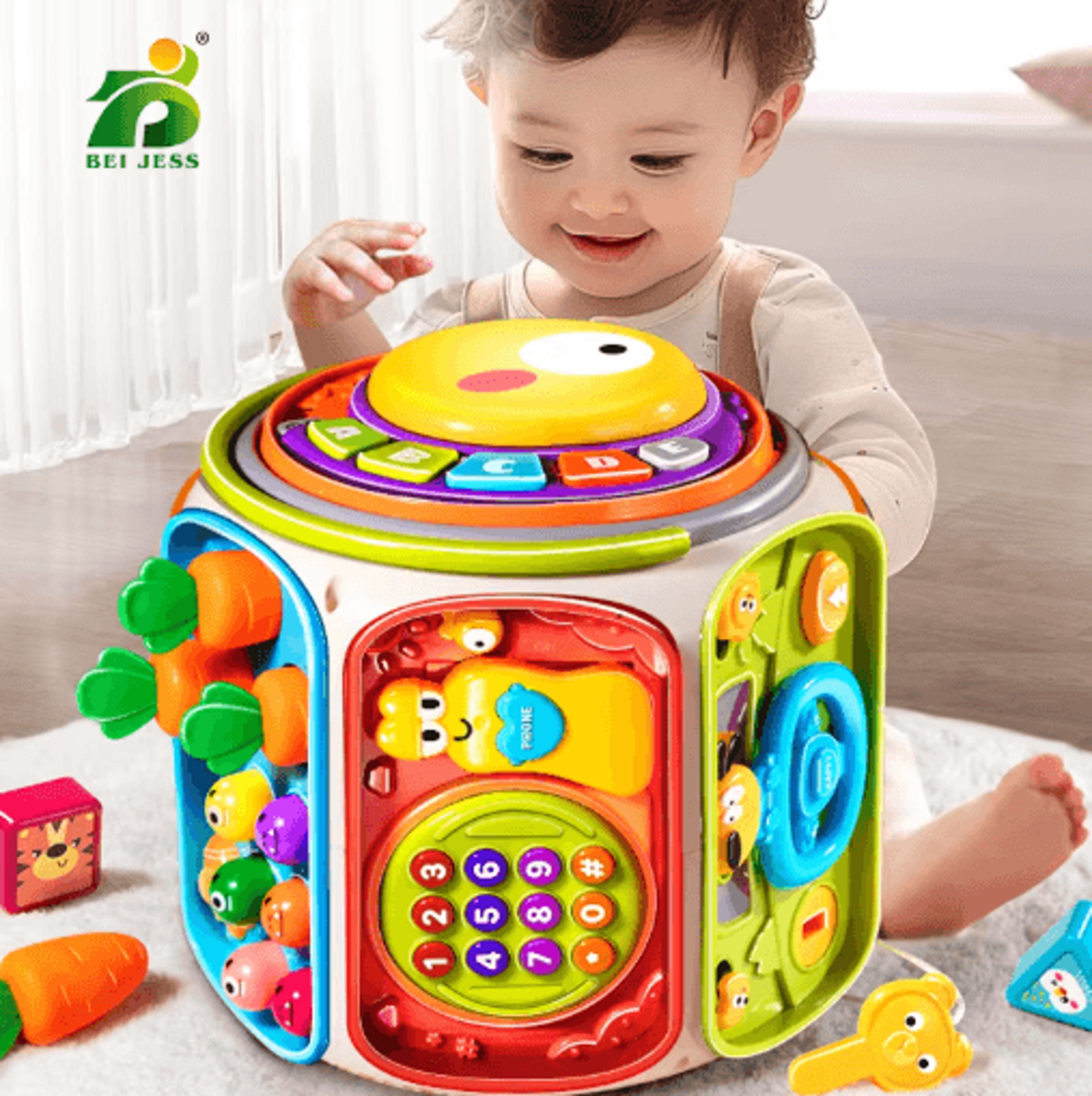 baby musical phone toy light & sound learning mobile for toddlers