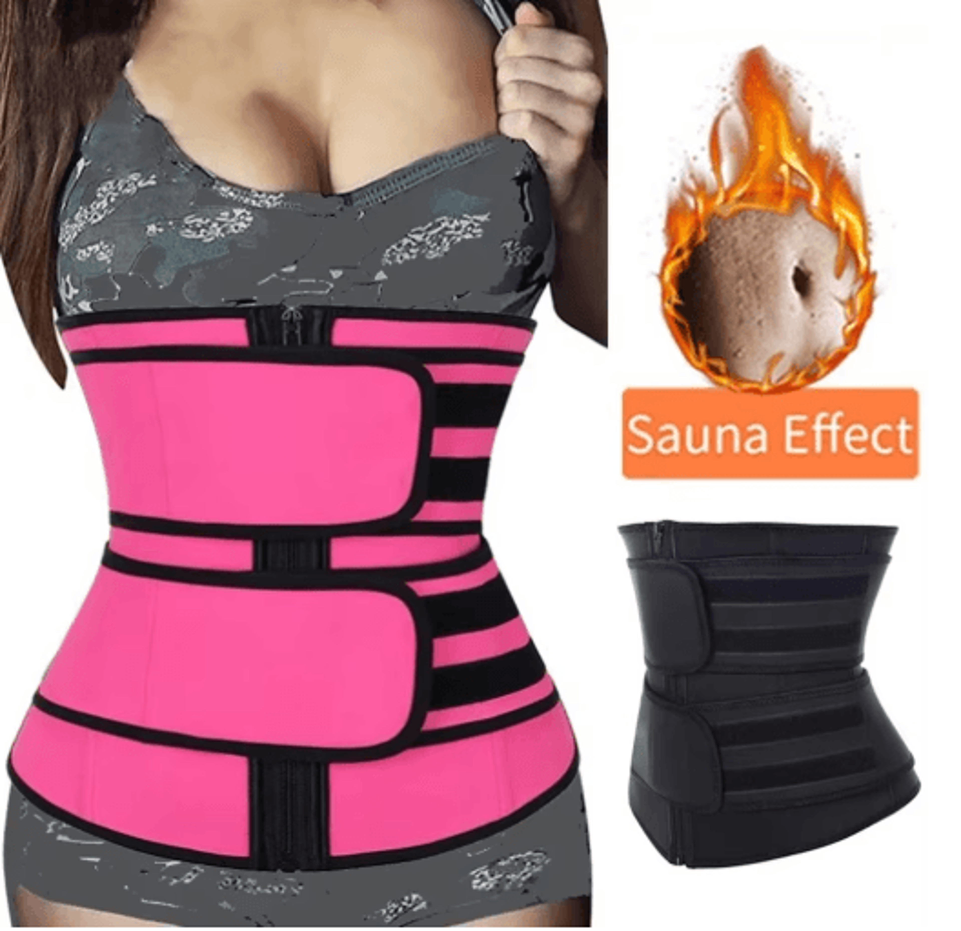 waist trainer sweat belt slimming workout body shaper cincher