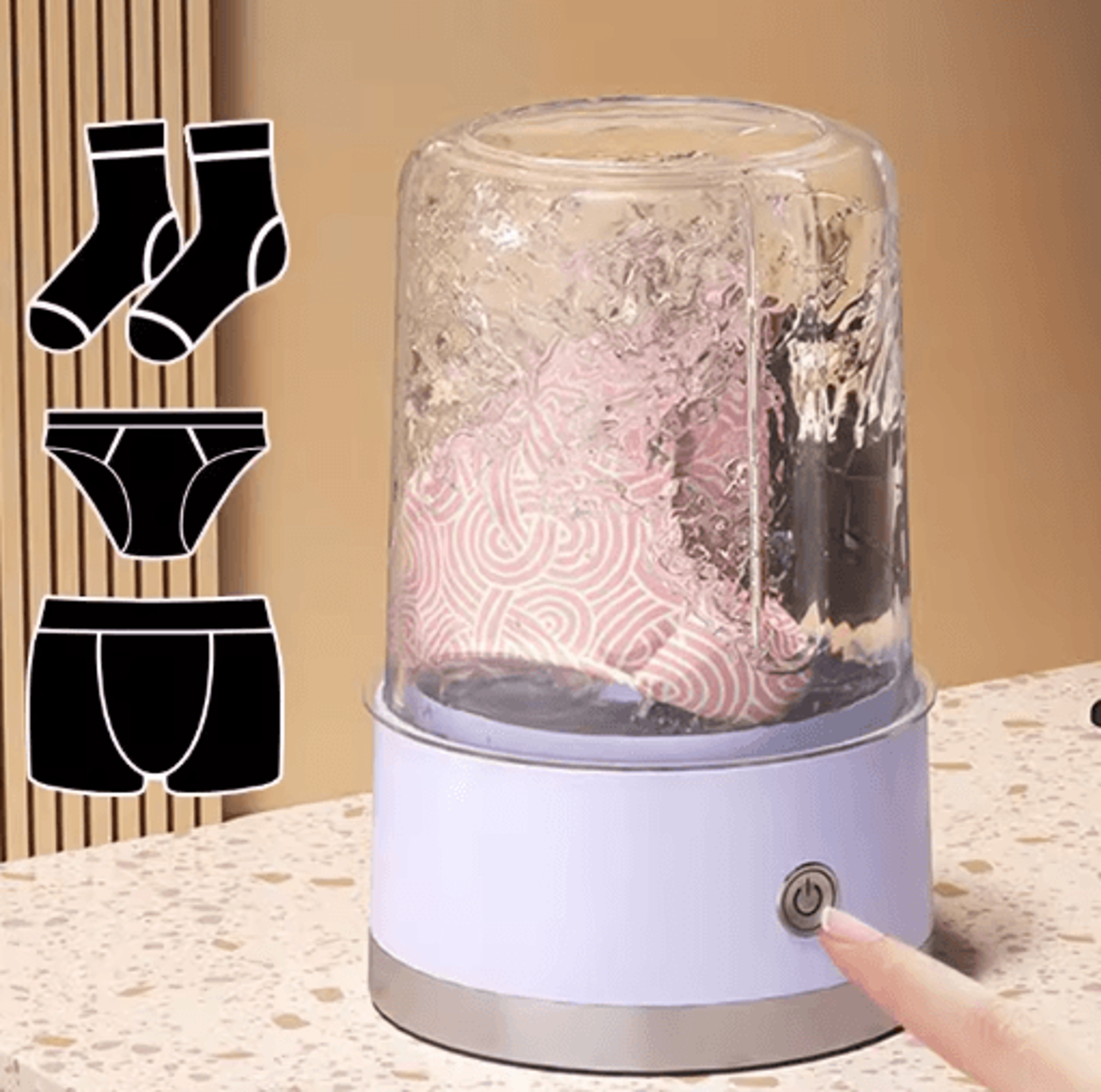 quick clean usb portable mini washing machine automatic small washer for underwear and socks