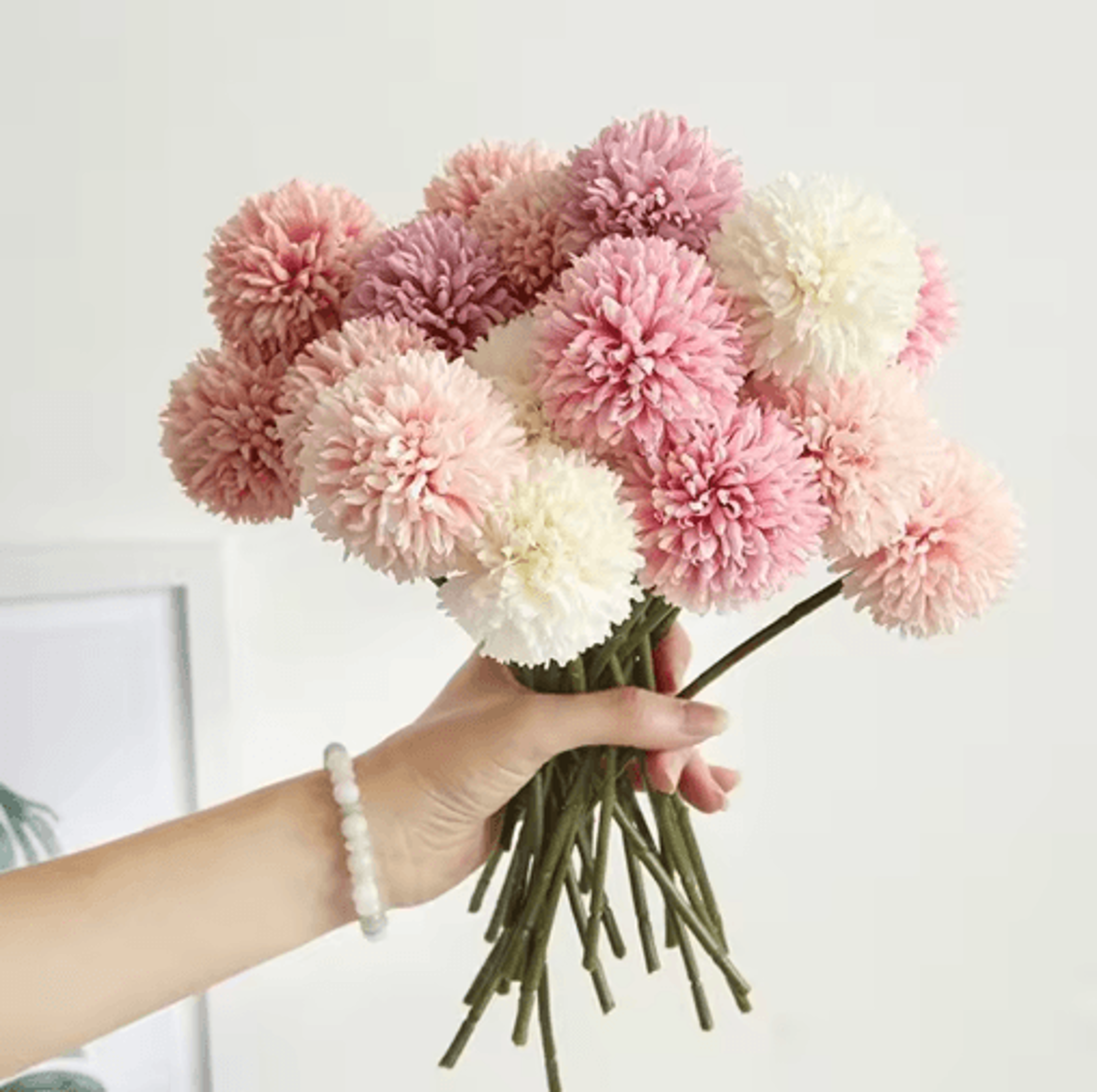 everbloom hydrangea artificial flower bouquet – 3/5pcs decorative hydrangea stems for home & wedding decor