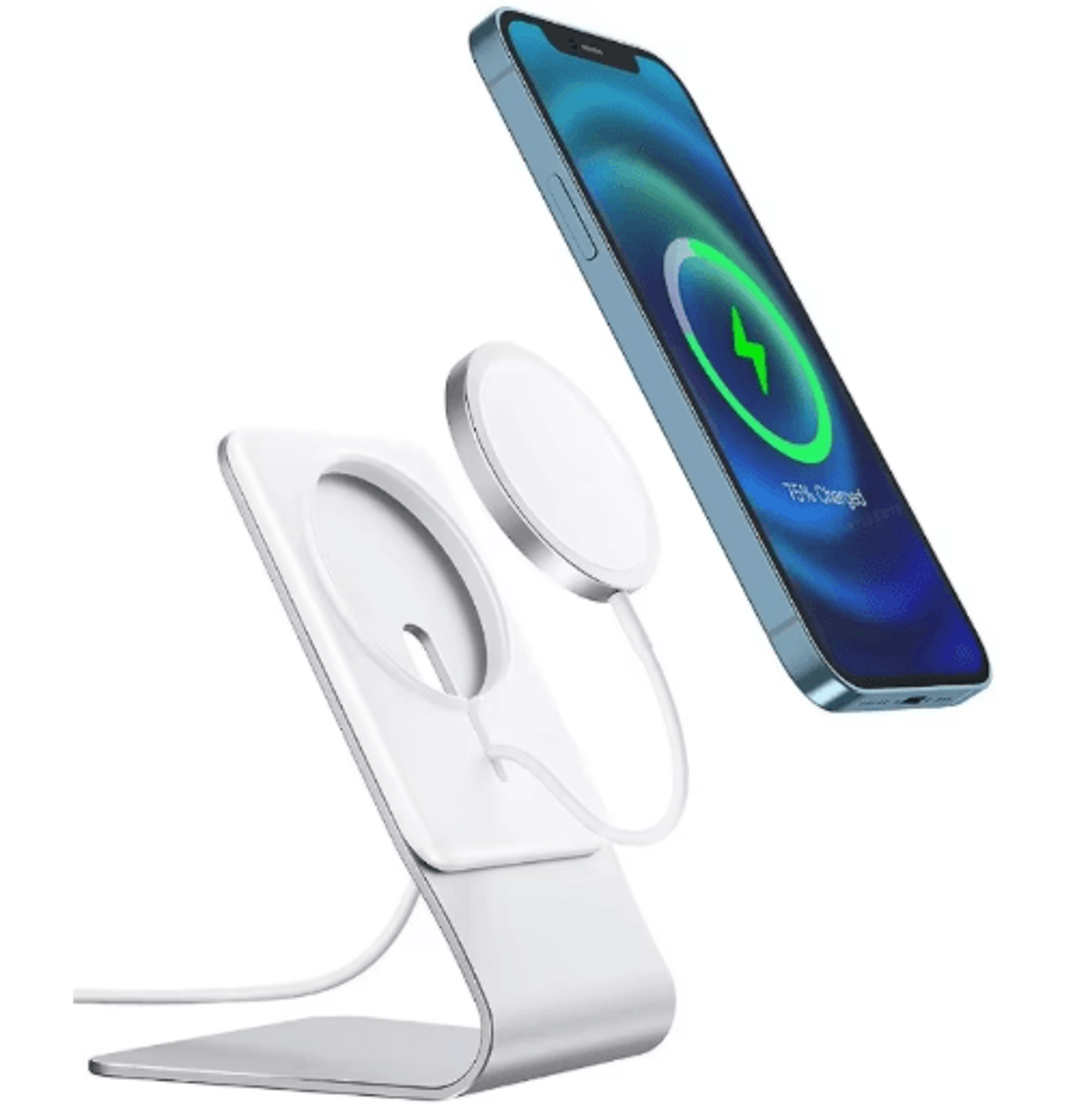 magdock aluminum magsafe phone stand – desk holder dock for iphone 16/15/14/13/12 series