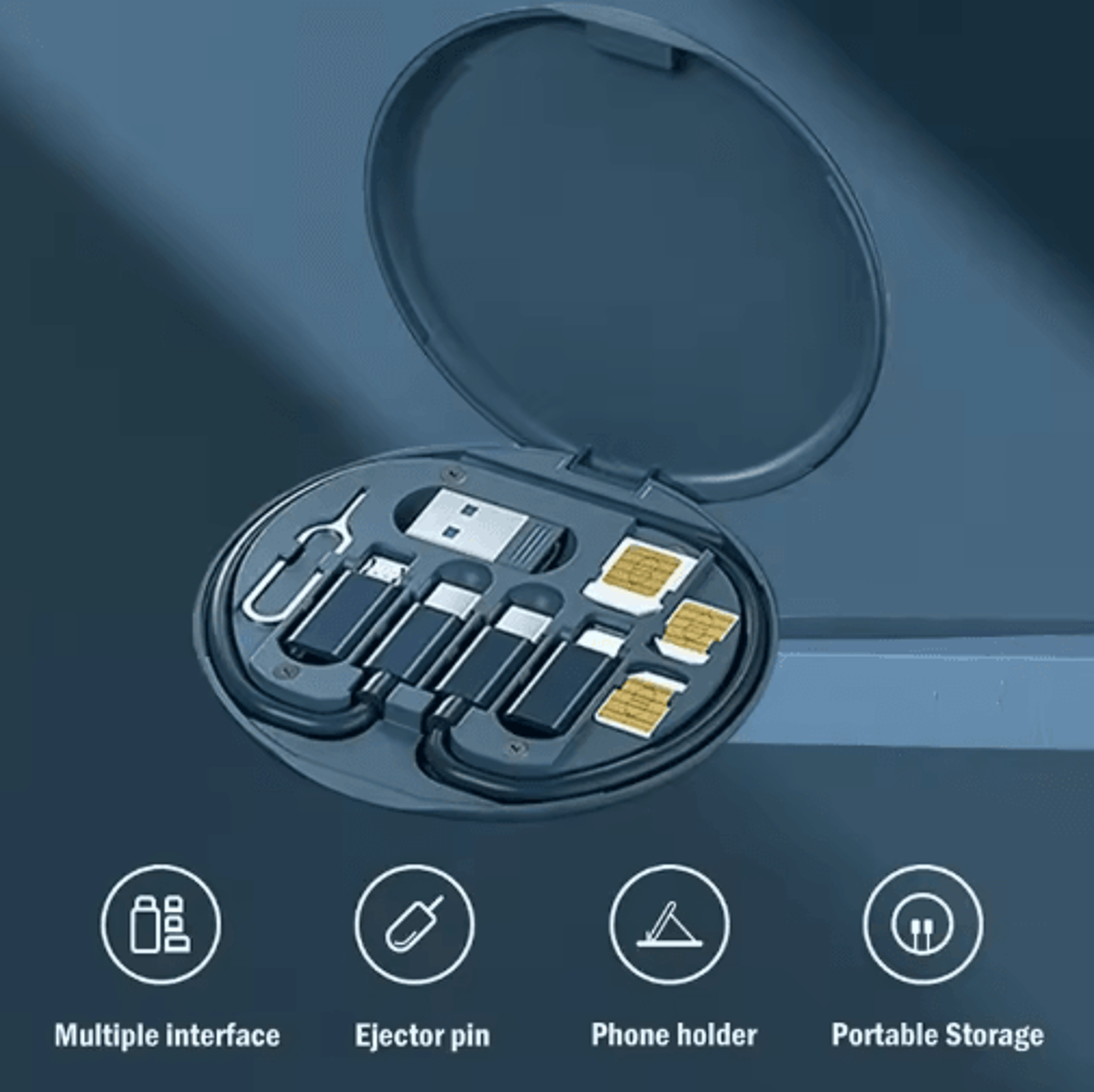 powerlink 6-in-1 multi charging cable kit – 60w usb-c adapter set with lightning, micro usb & usb-a