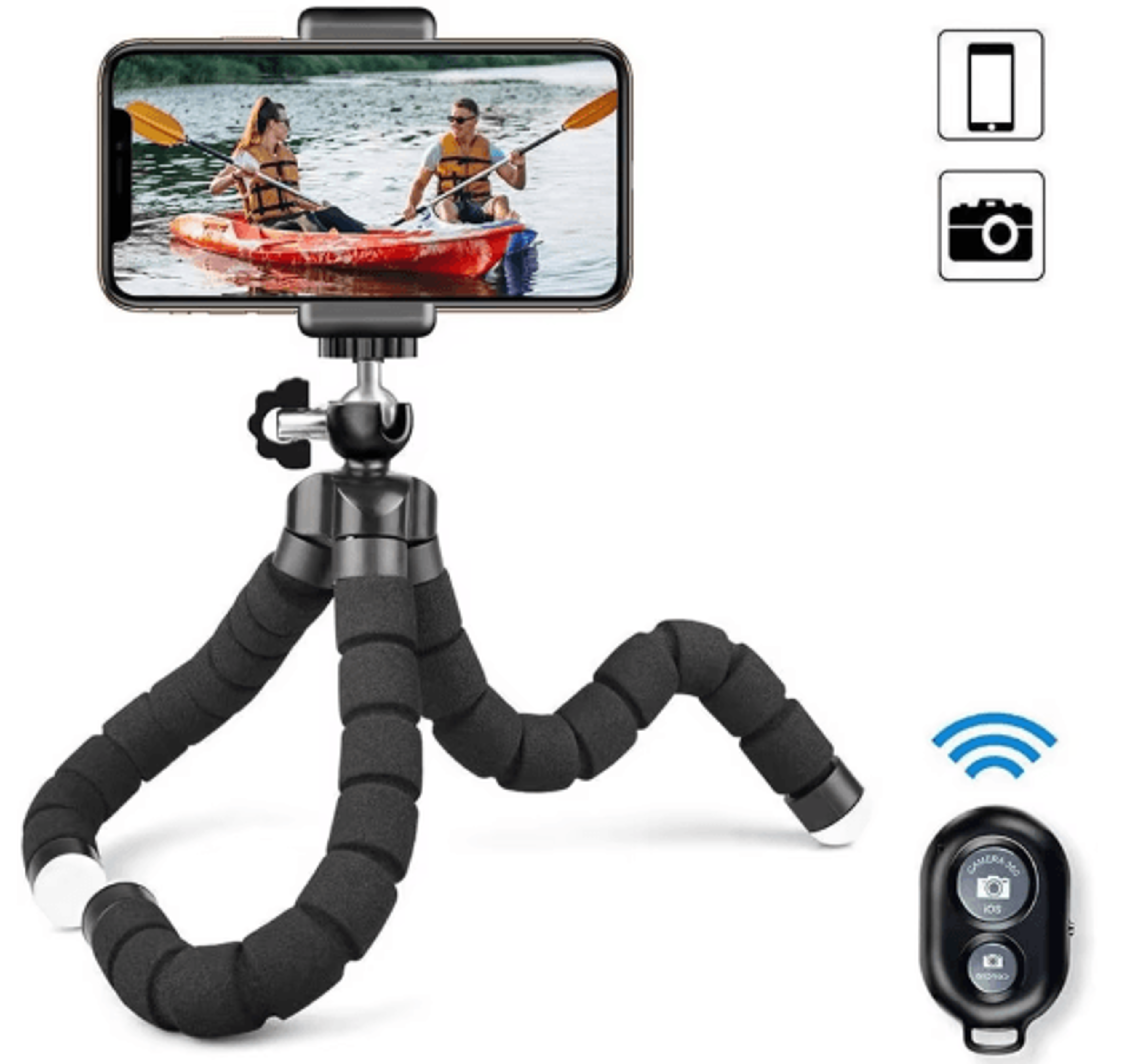 flexigrip octopus phone tripod – mini flexible smartphone & camera stand
