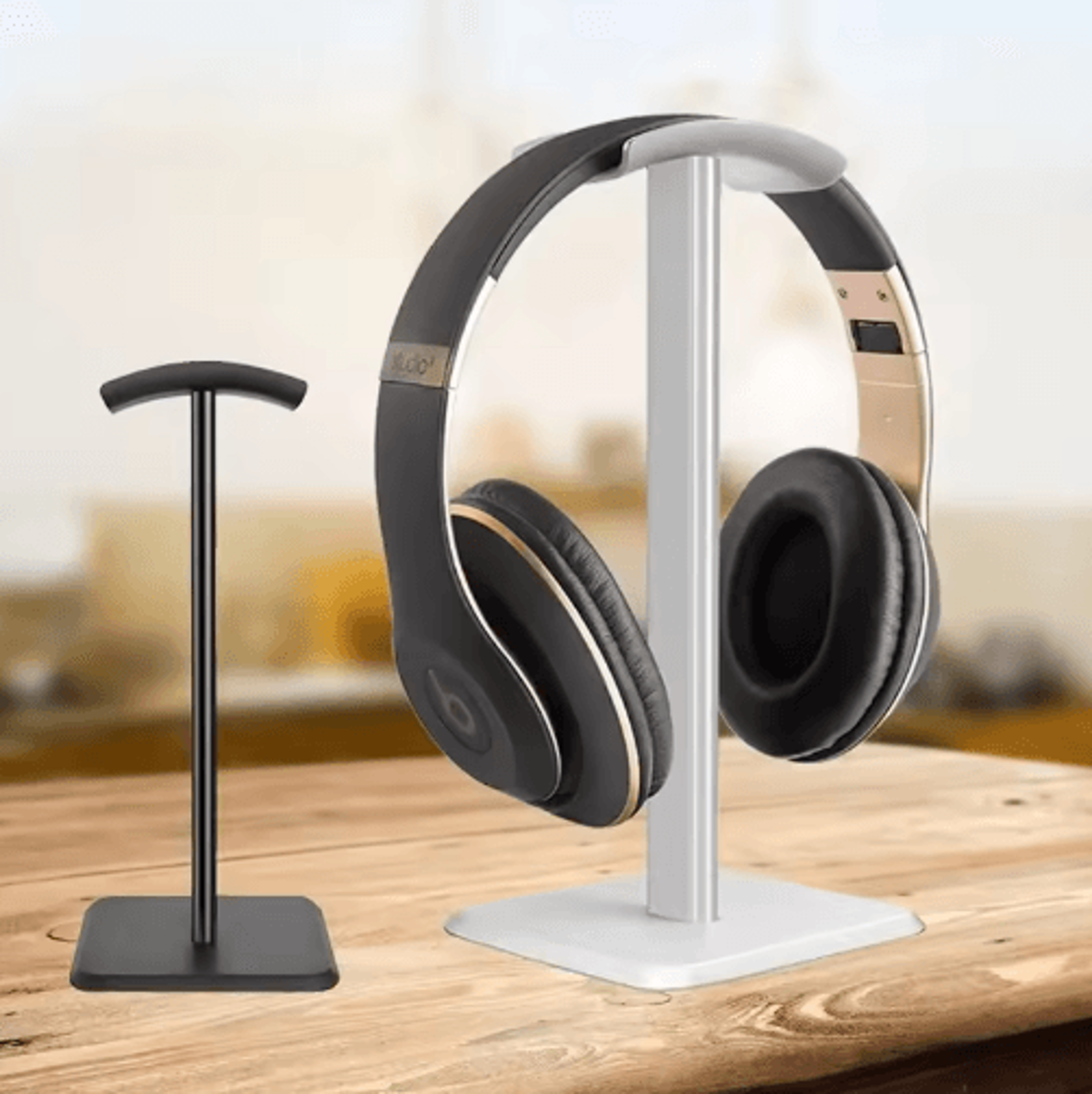 universal gaming headset stand – detachable desktop headphone display rack