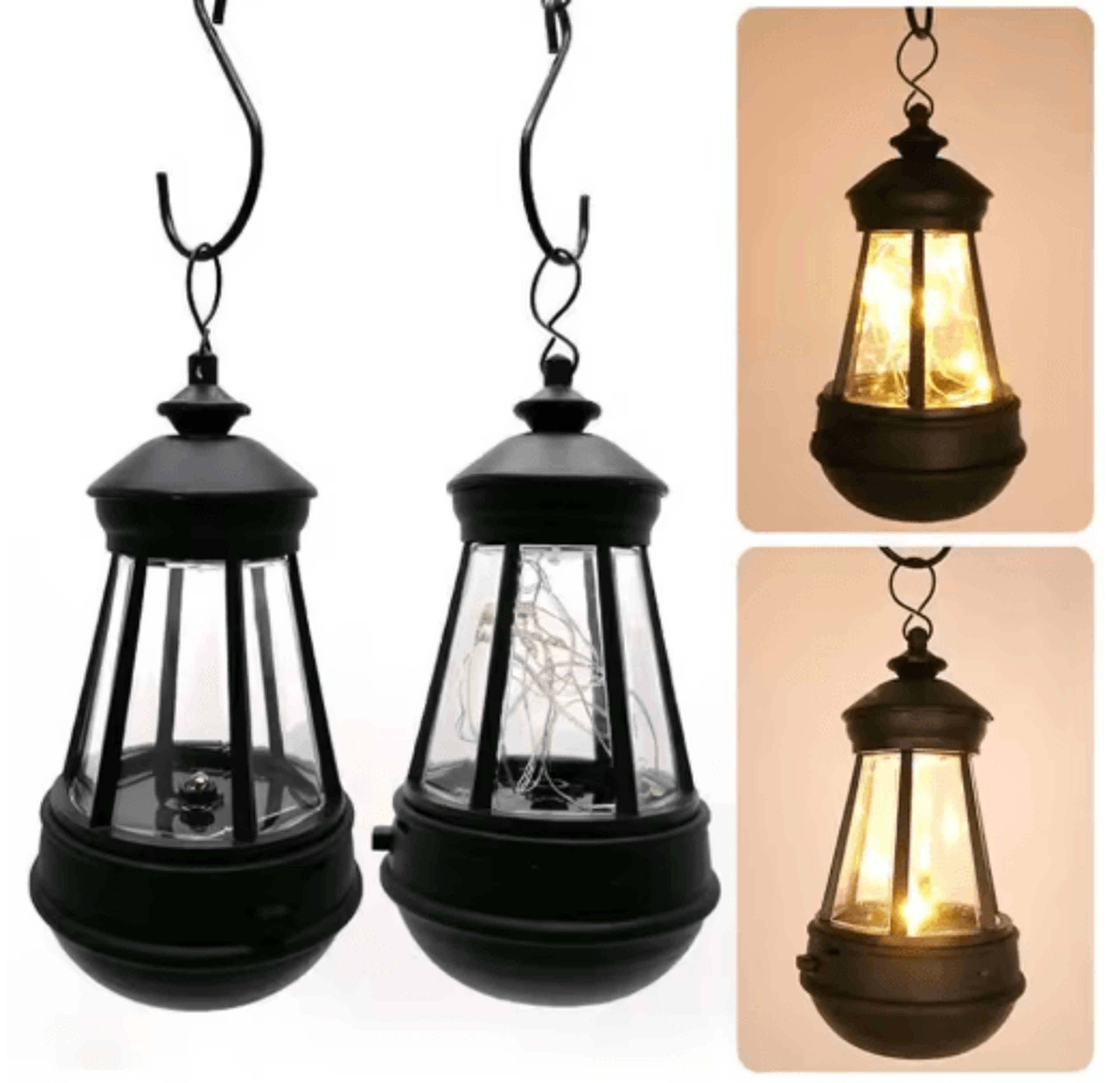 decorative hanging solar garden lantern – waterproof outdoor led patio light