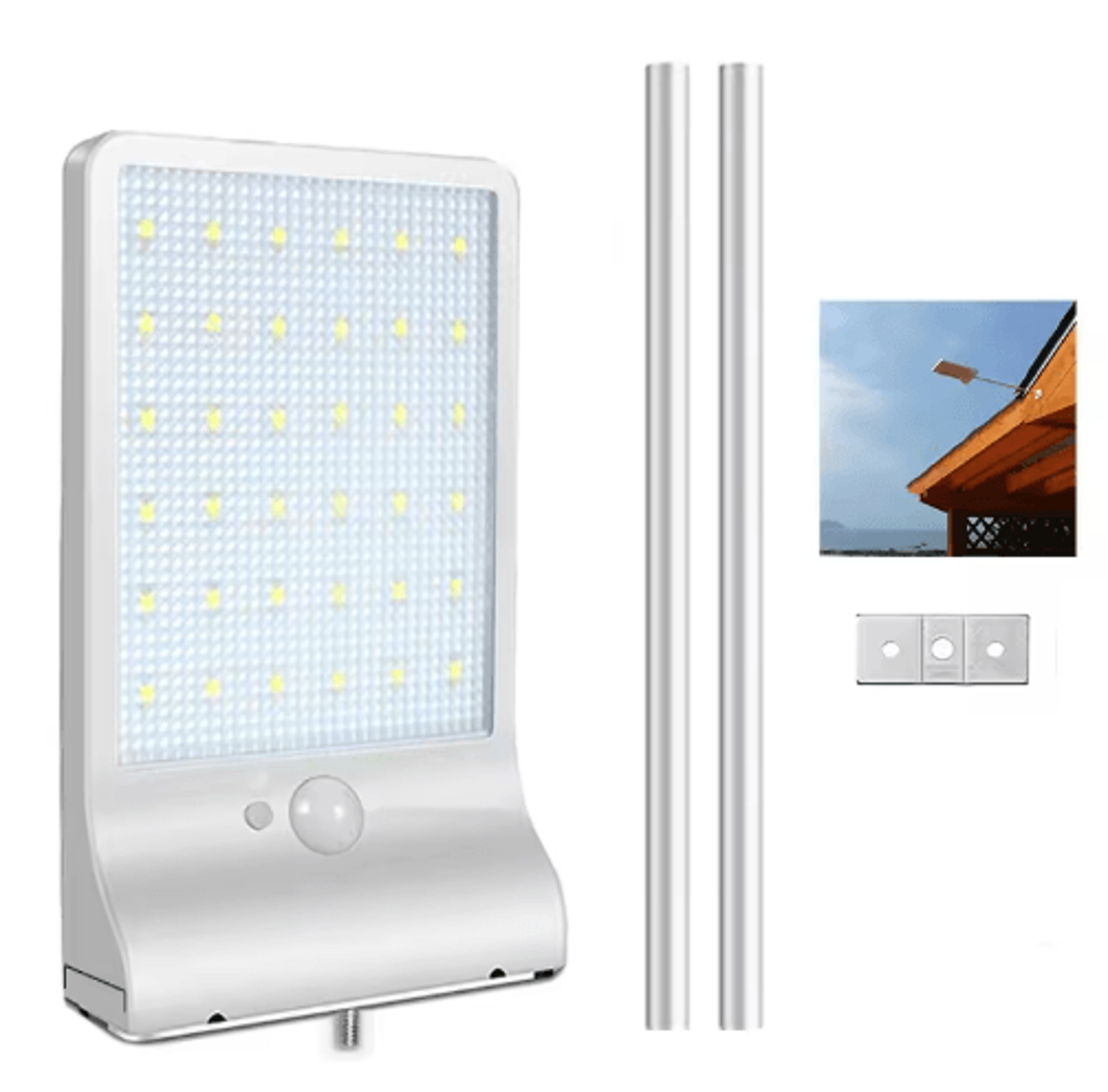 pir solar motion sensor wall light – waterproof outdoor solar security lamp