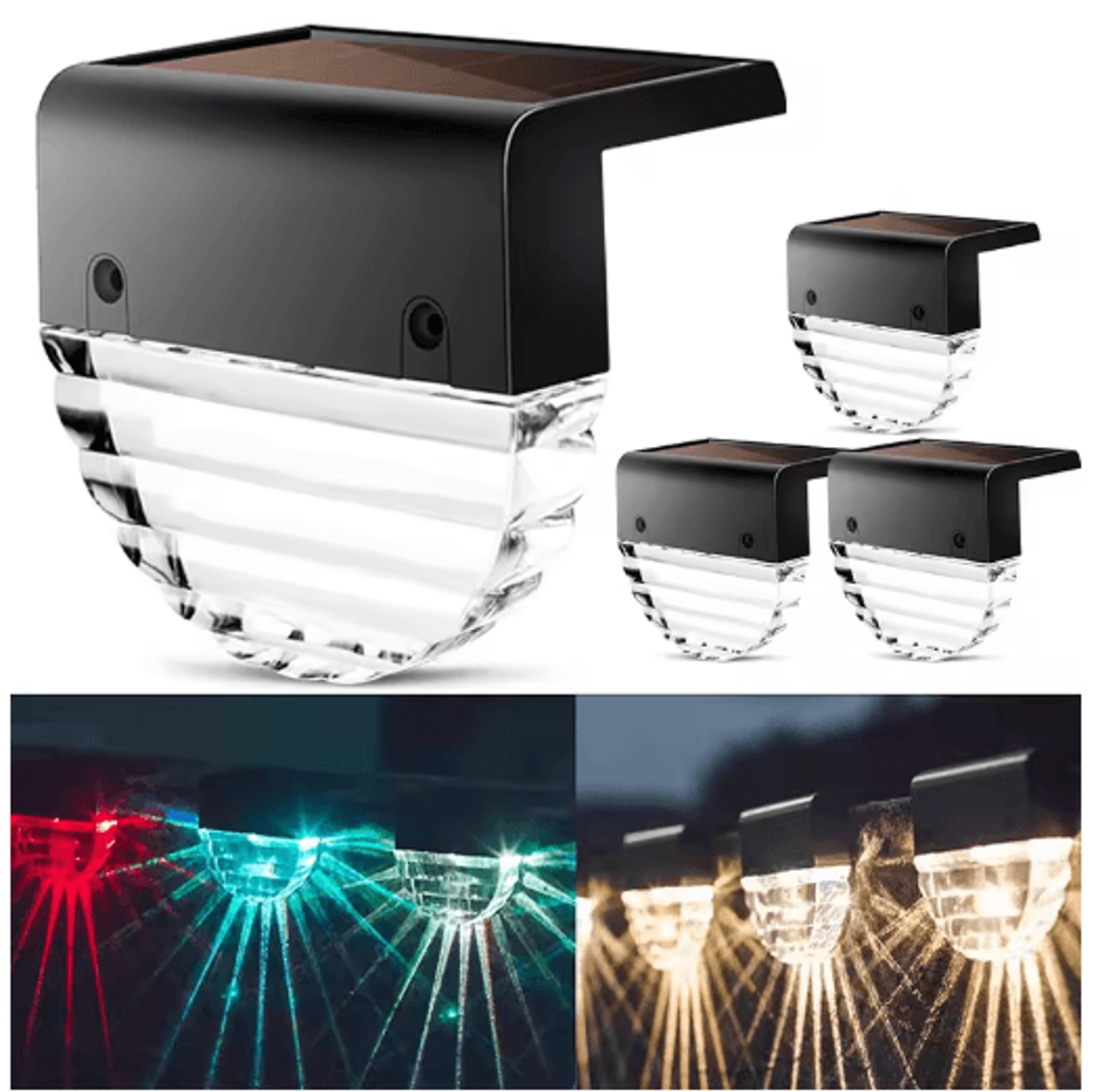 waterproof solar deck & step lights – outdoor led fence and stair lighting