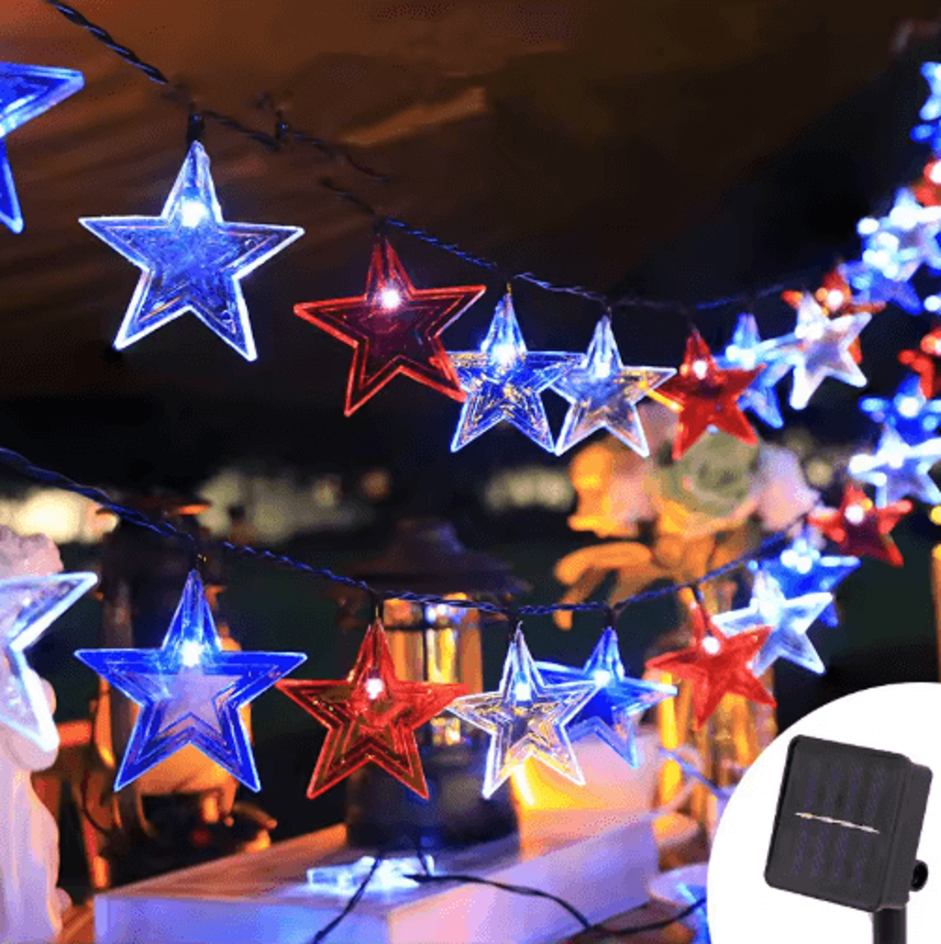 solar star string lights – waterproof outdoor fairy lights with 8 lighting modes