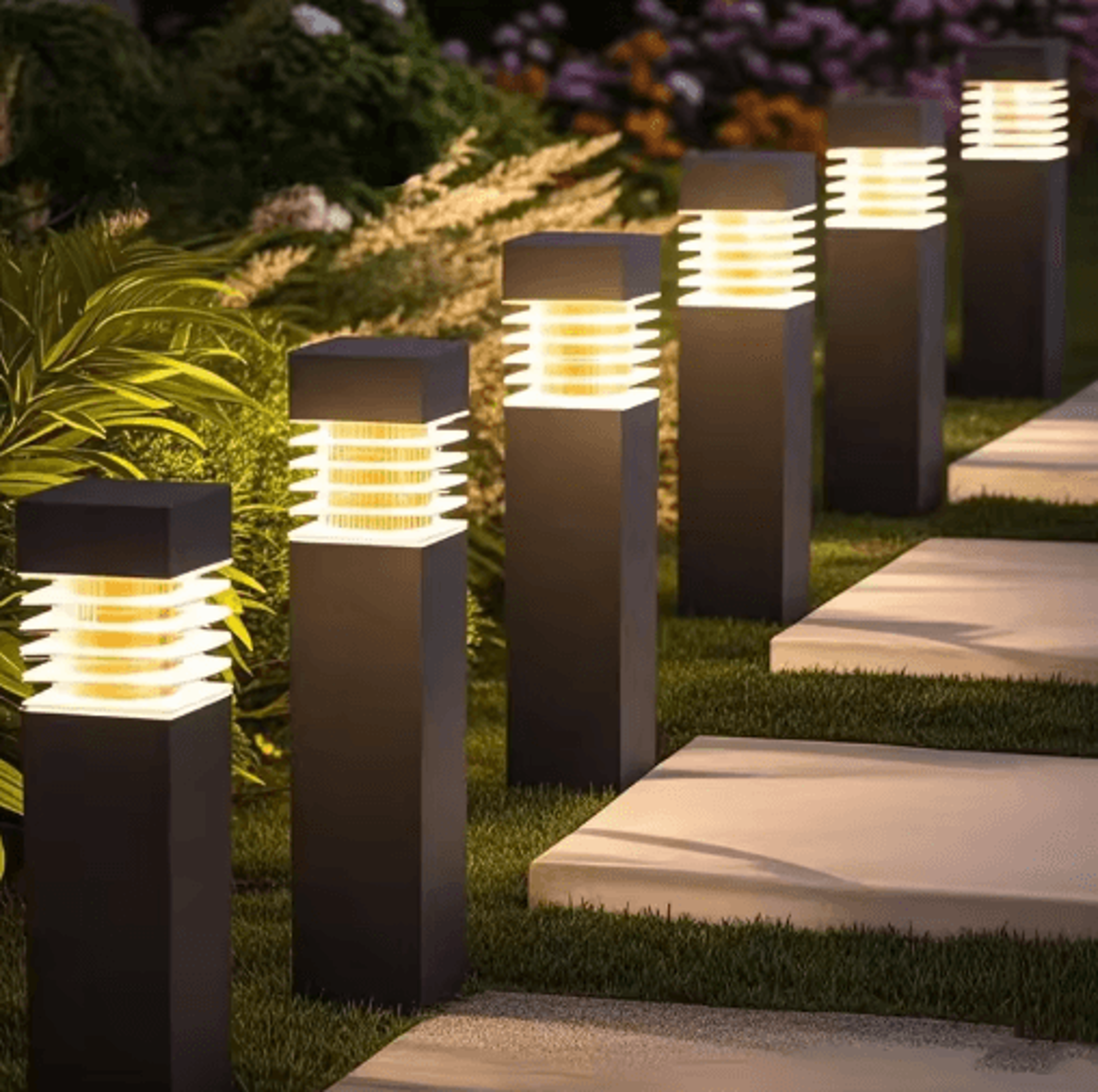 decorative solar garden landscape lights – waterproof ground plug lawn & yard lights