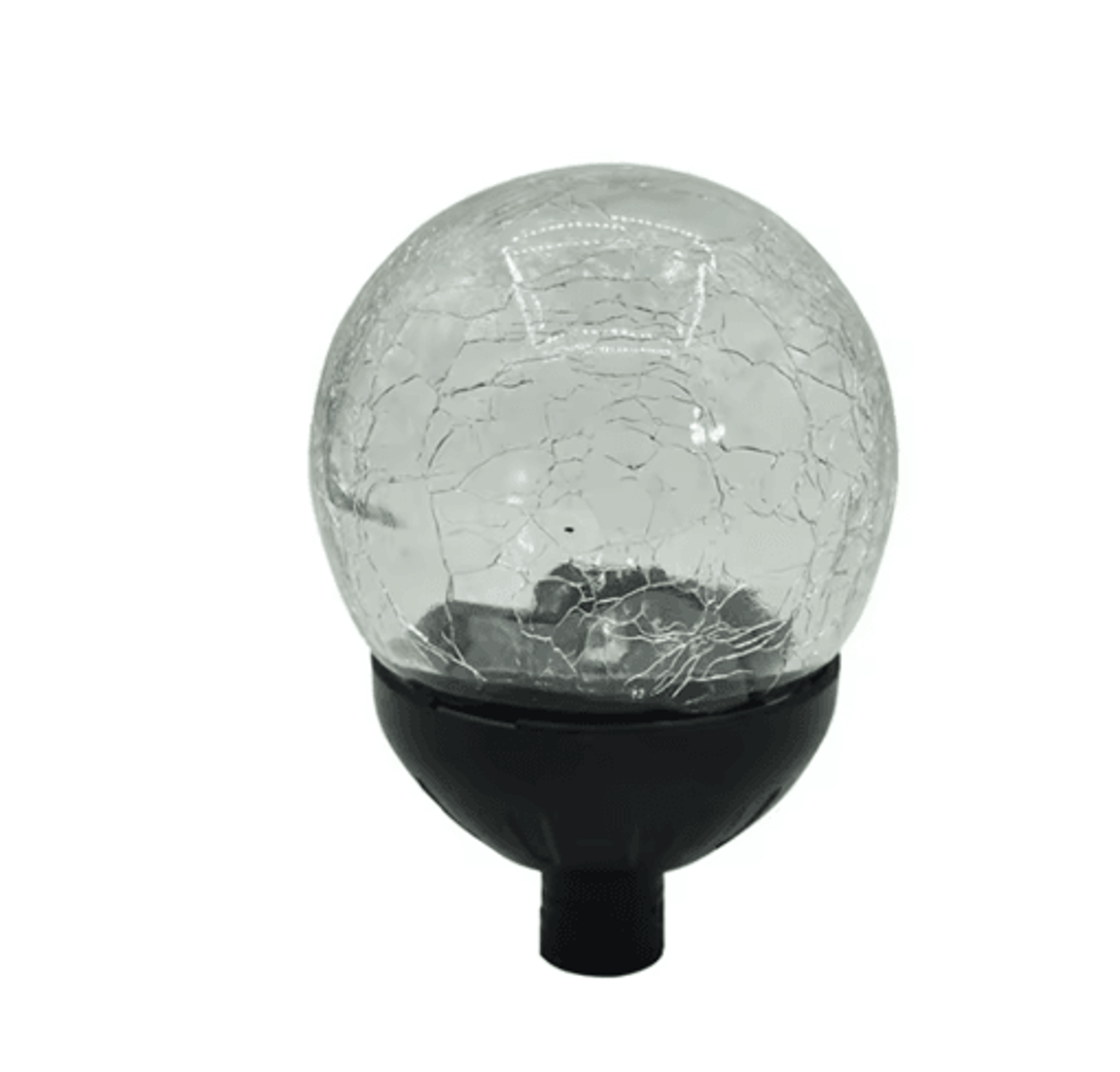 cracked glass solar globe garden lights – waterproof led pathway & patio decor