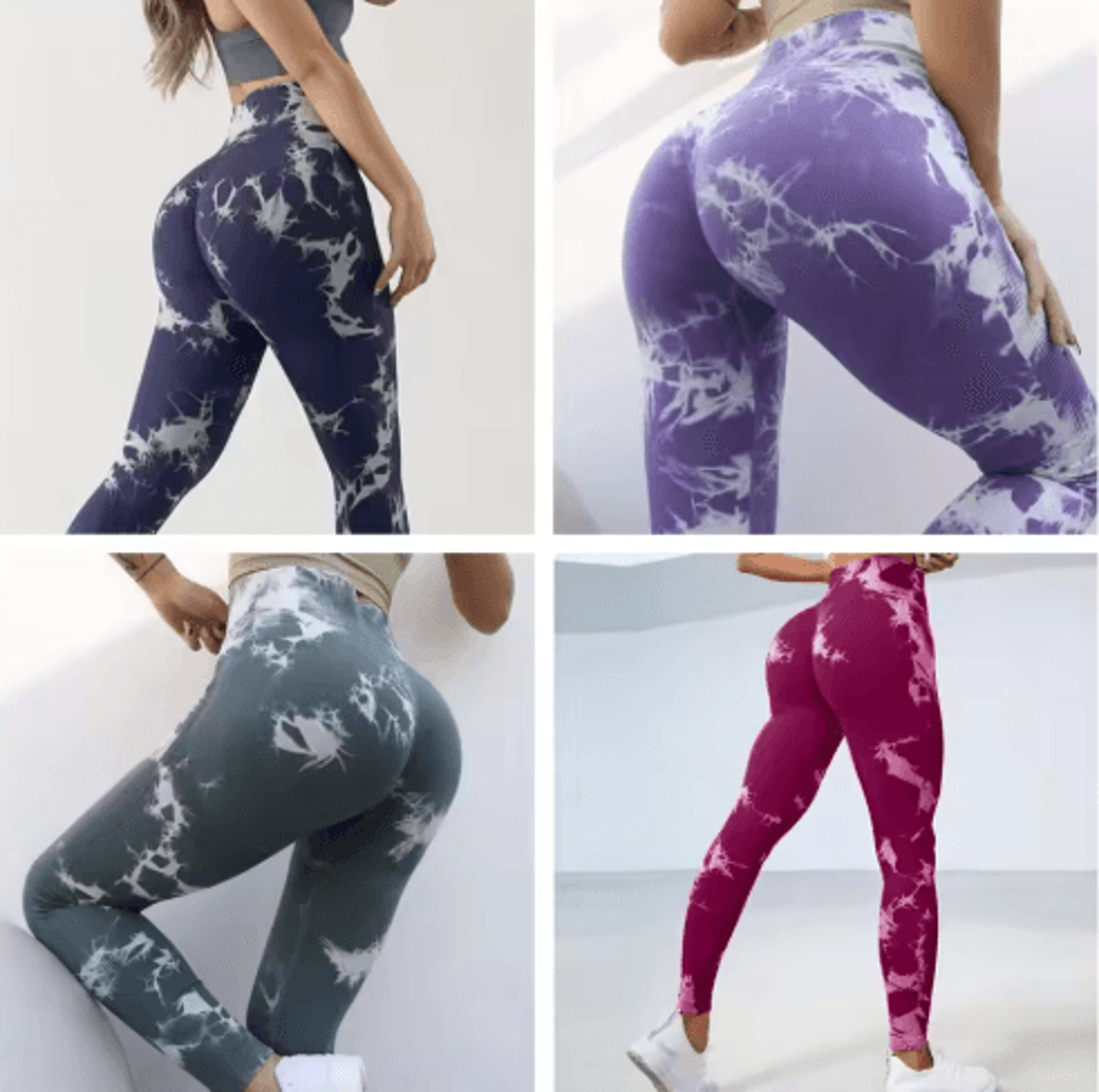 tie-dye butt-lifting yoga leggings – high waist slim-fit fitness leggings