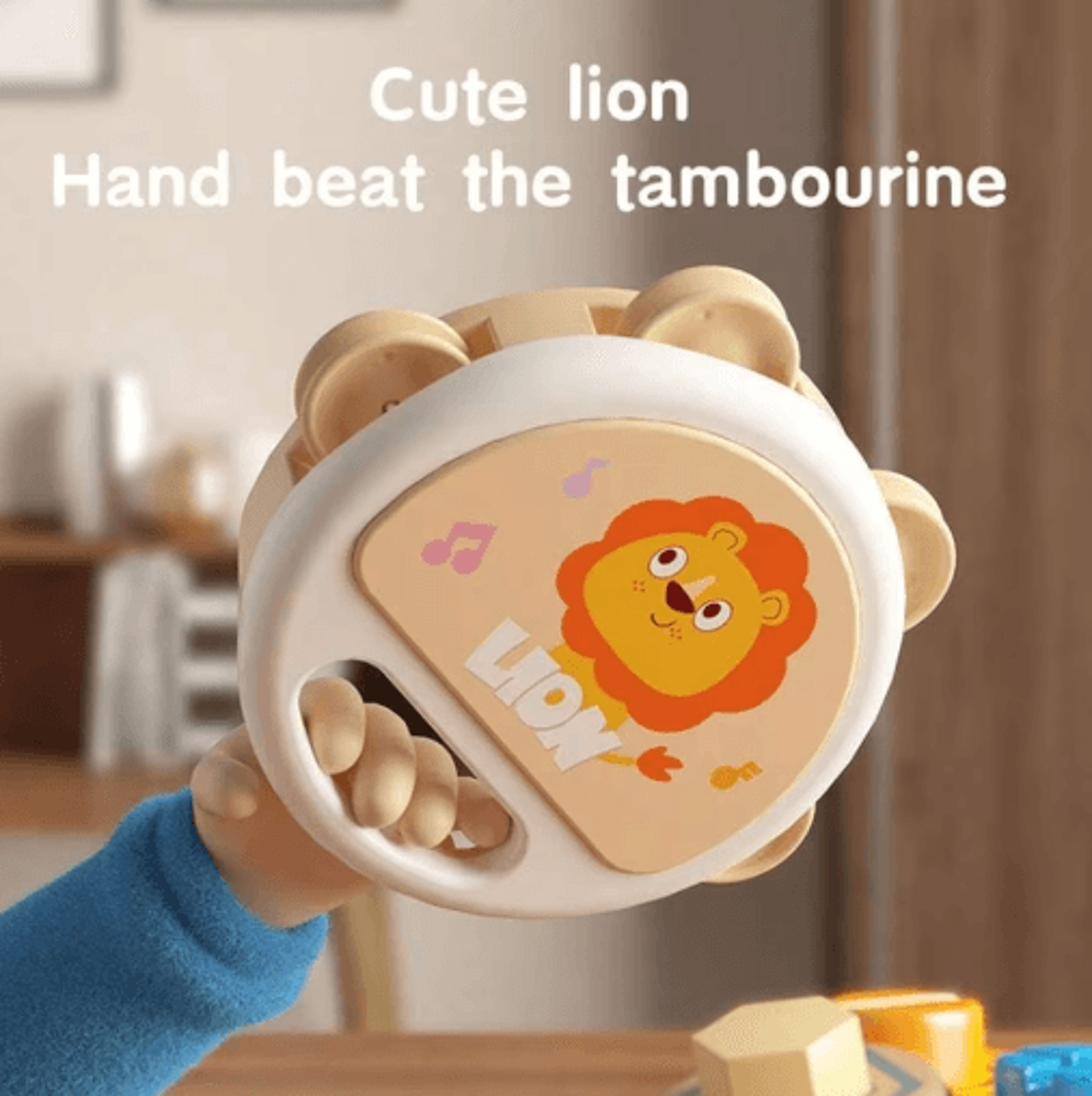 adorable baby clapping tambourine musical toy for kids