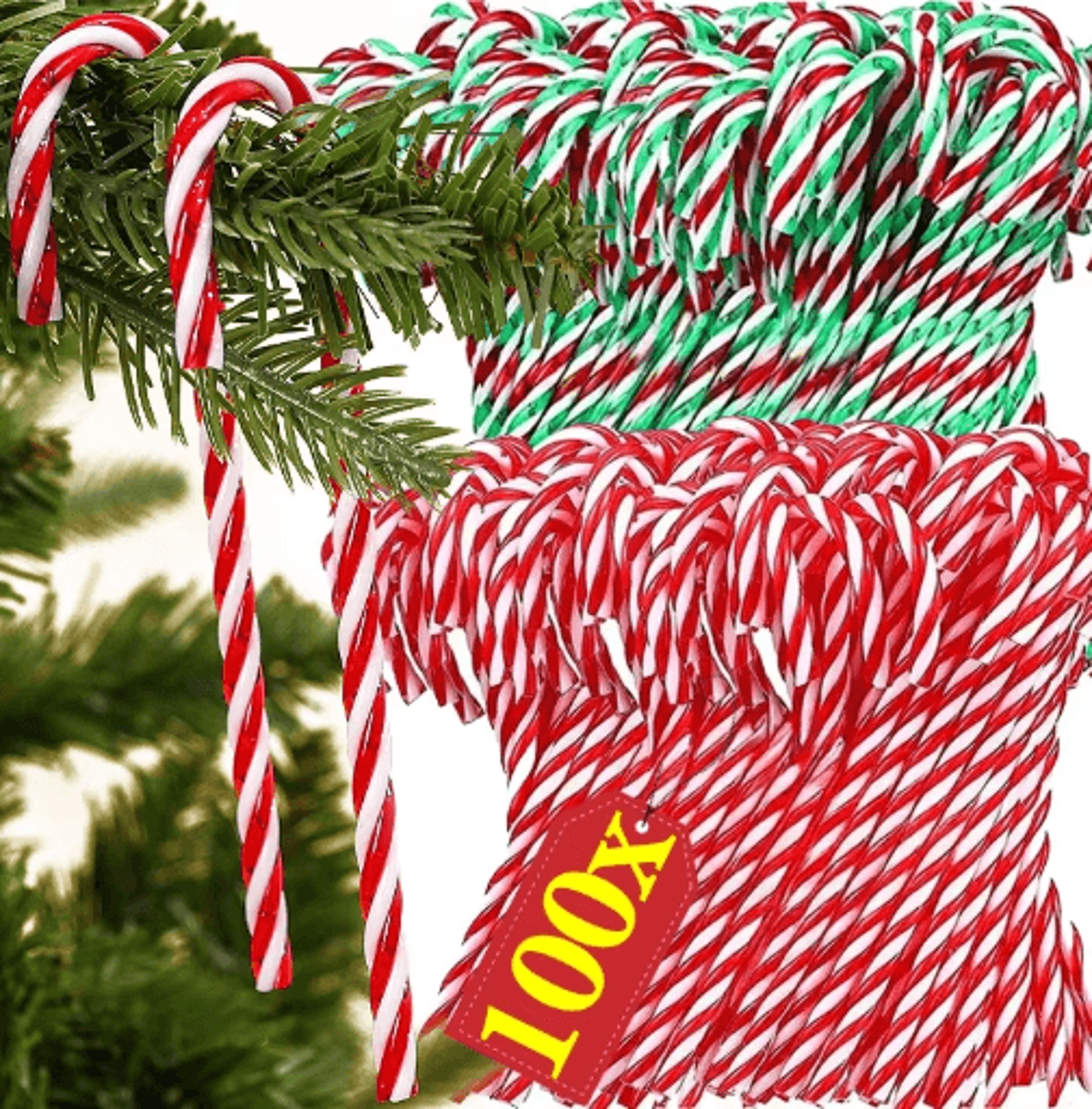 classic candy cane christmas tree hanging ornament set