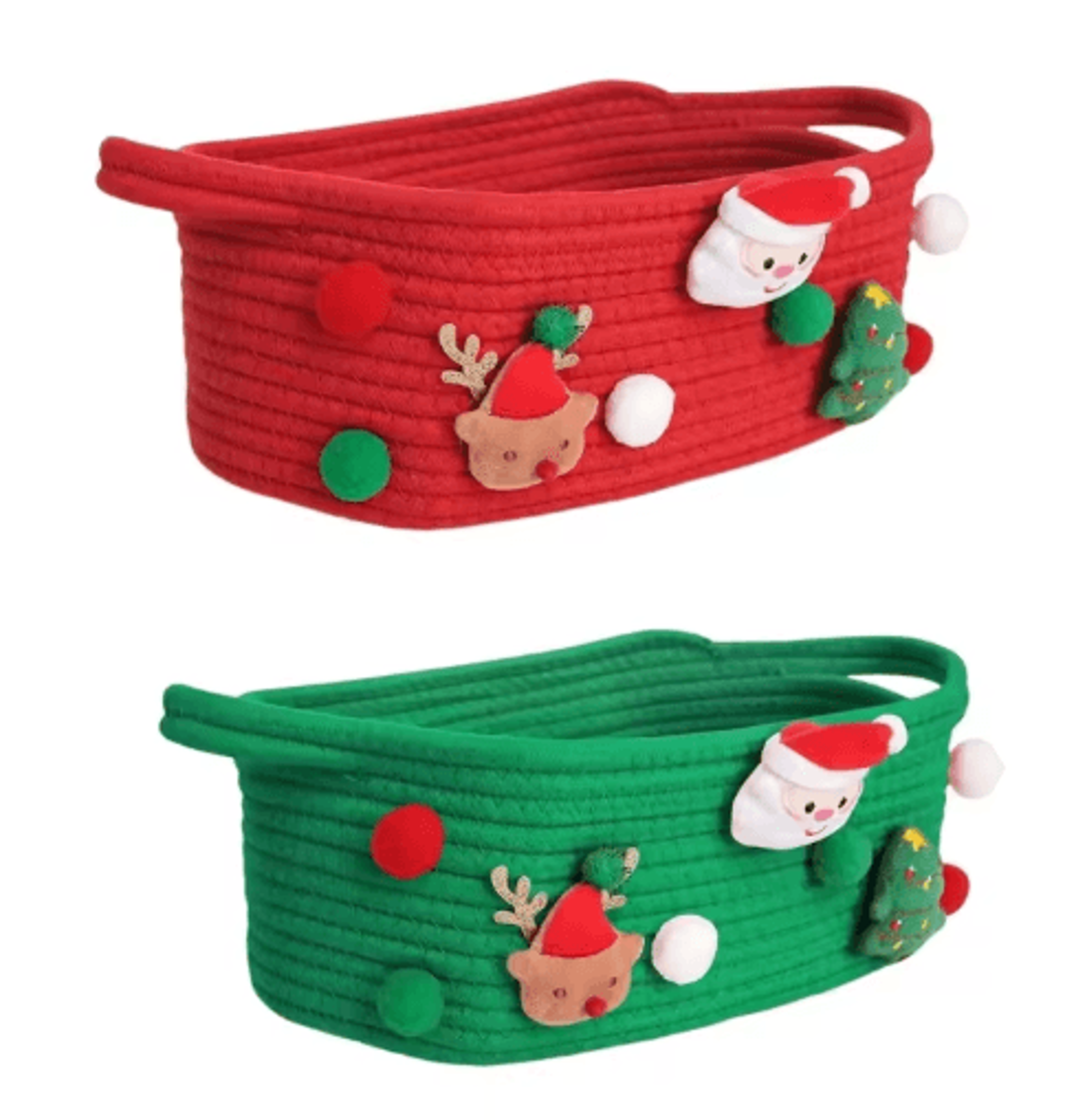santa holiday storage basket – large christmas storage bin for gifts & toys