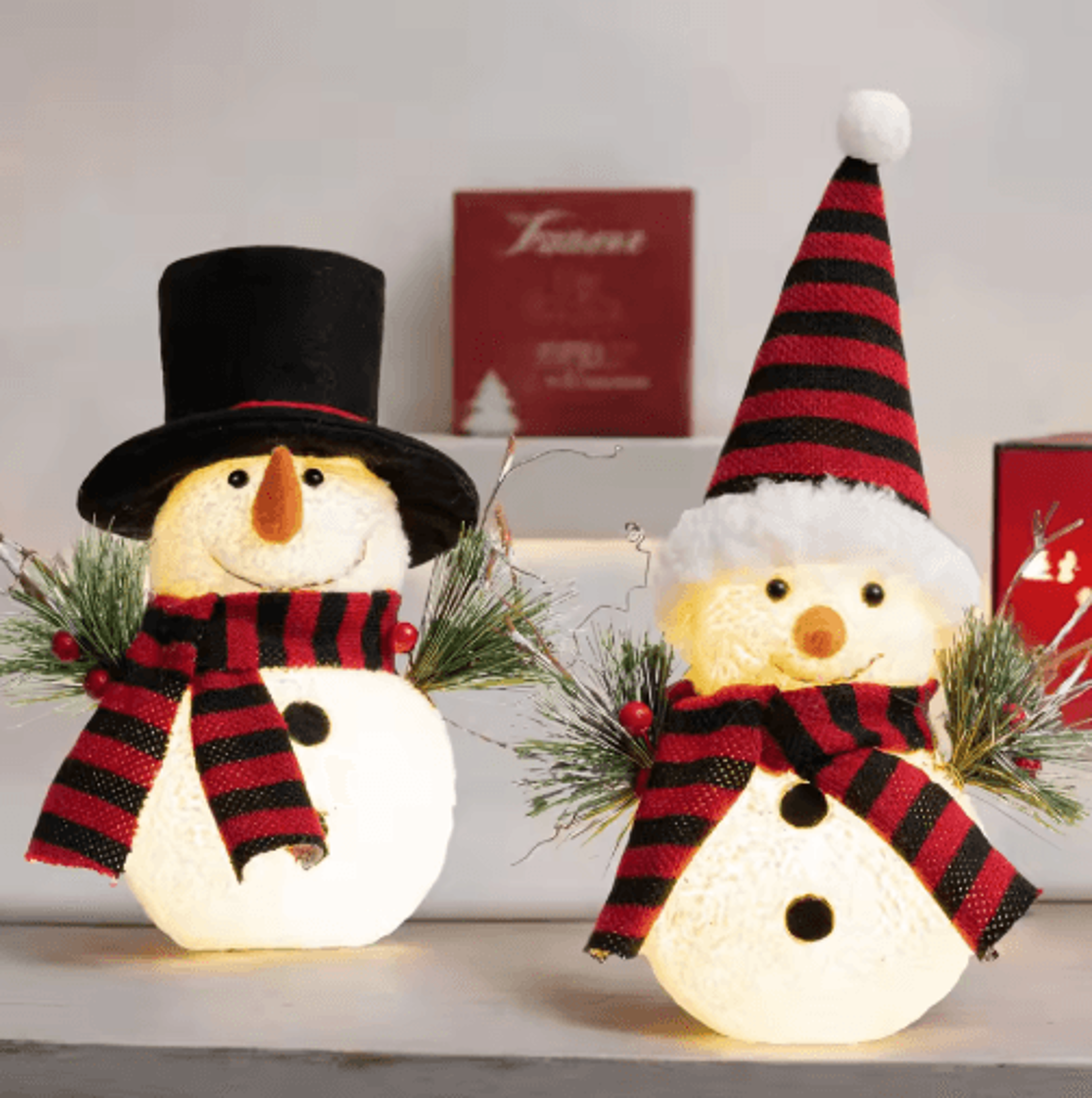cute luminous christmas snowman doll – festive holiday toy gift