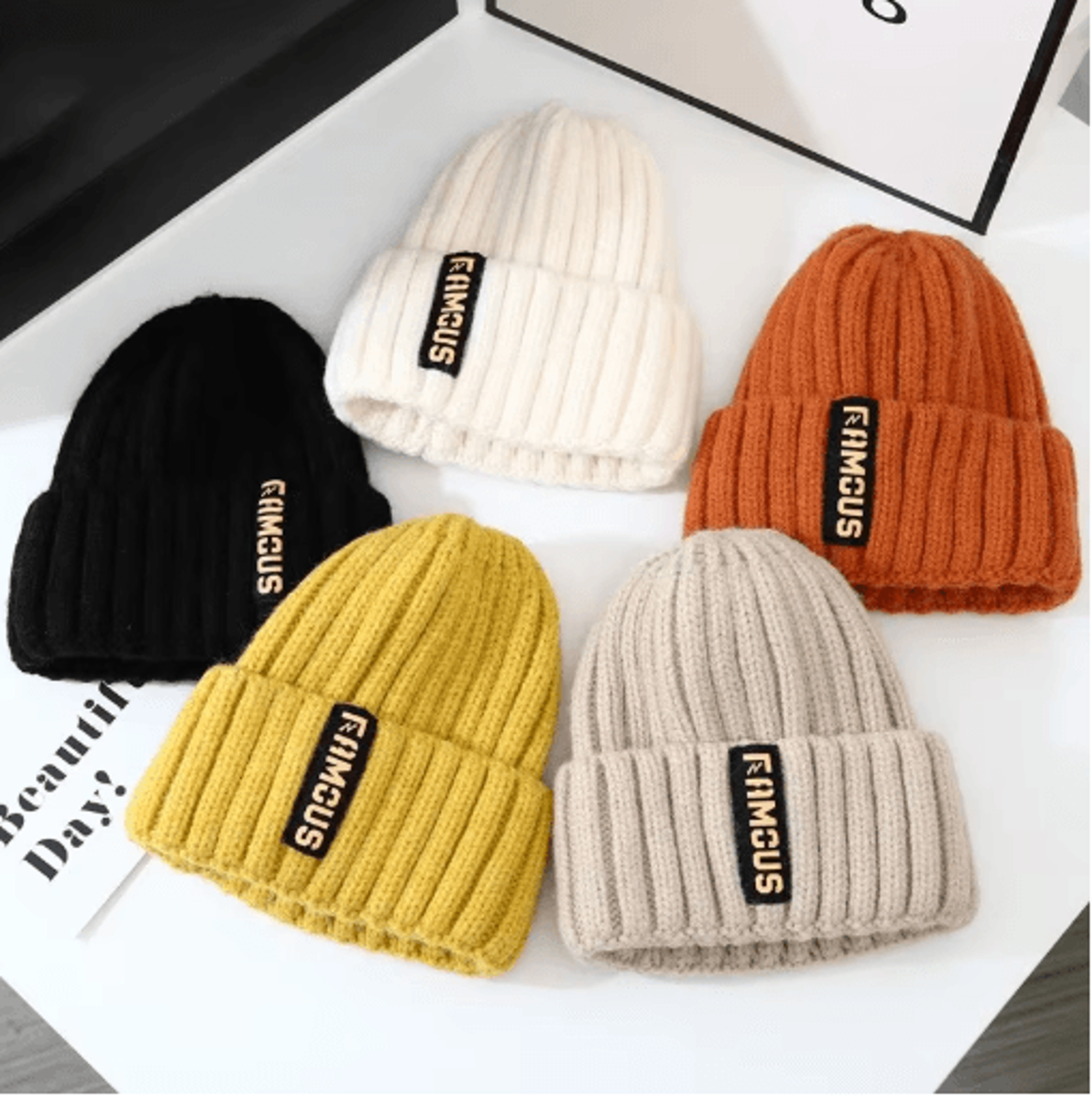 soft crochet knit beanie unisex warm winter hat for men & women