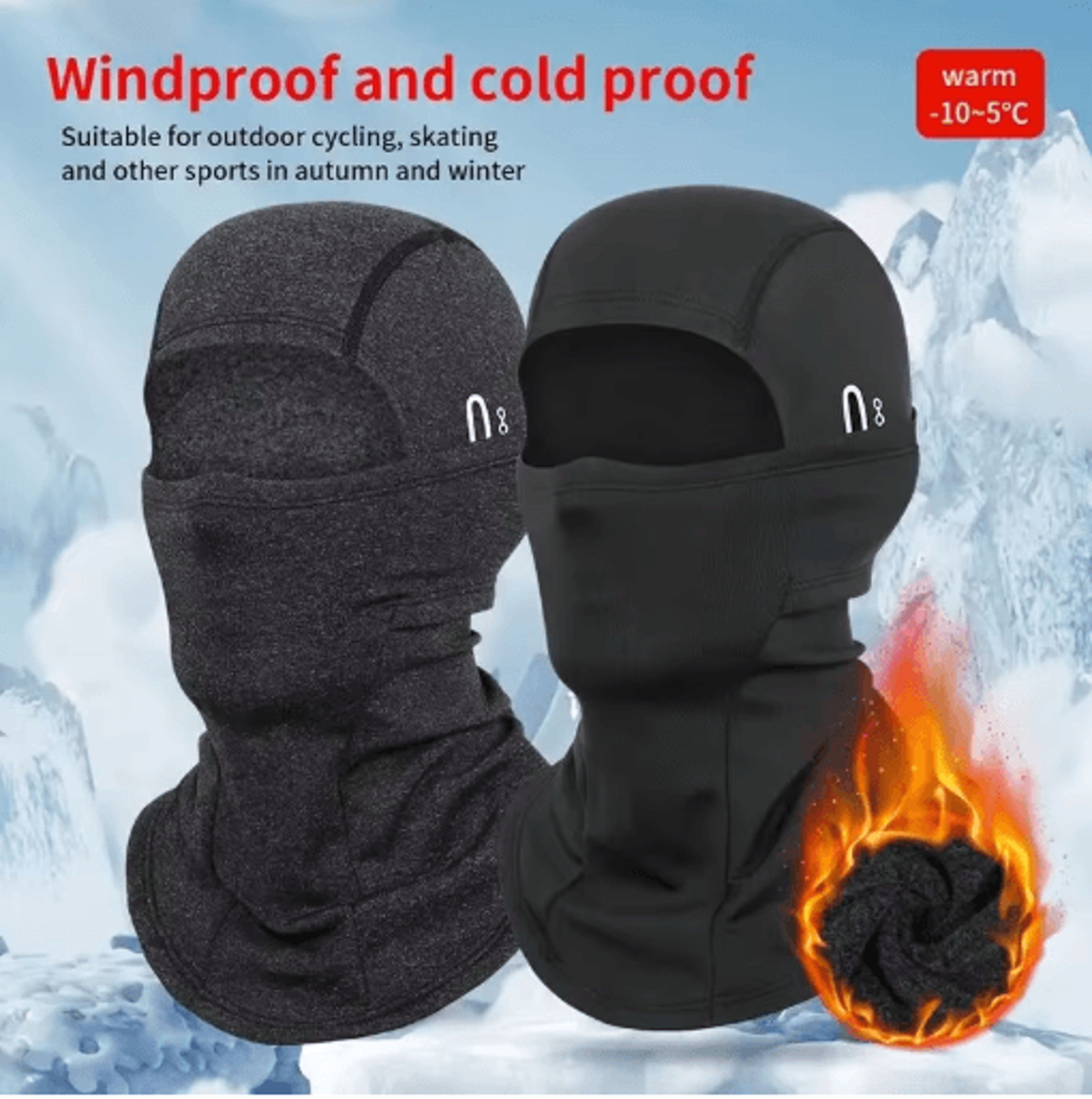 thermal winter balaclava warm full face mask for cycling & outdoor sports