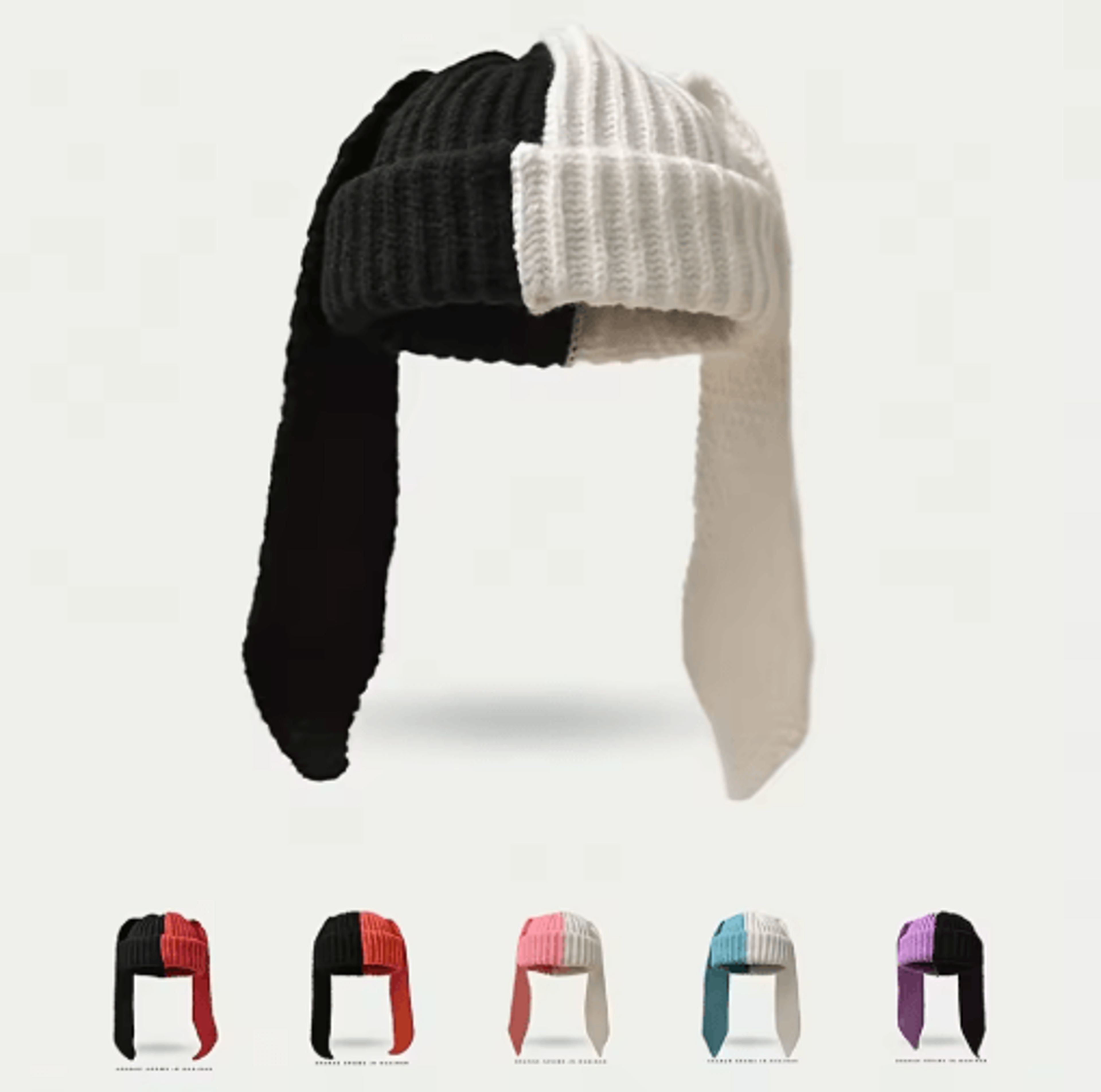 cute rabbit ear winter hat plush bunny ear warm hat for women