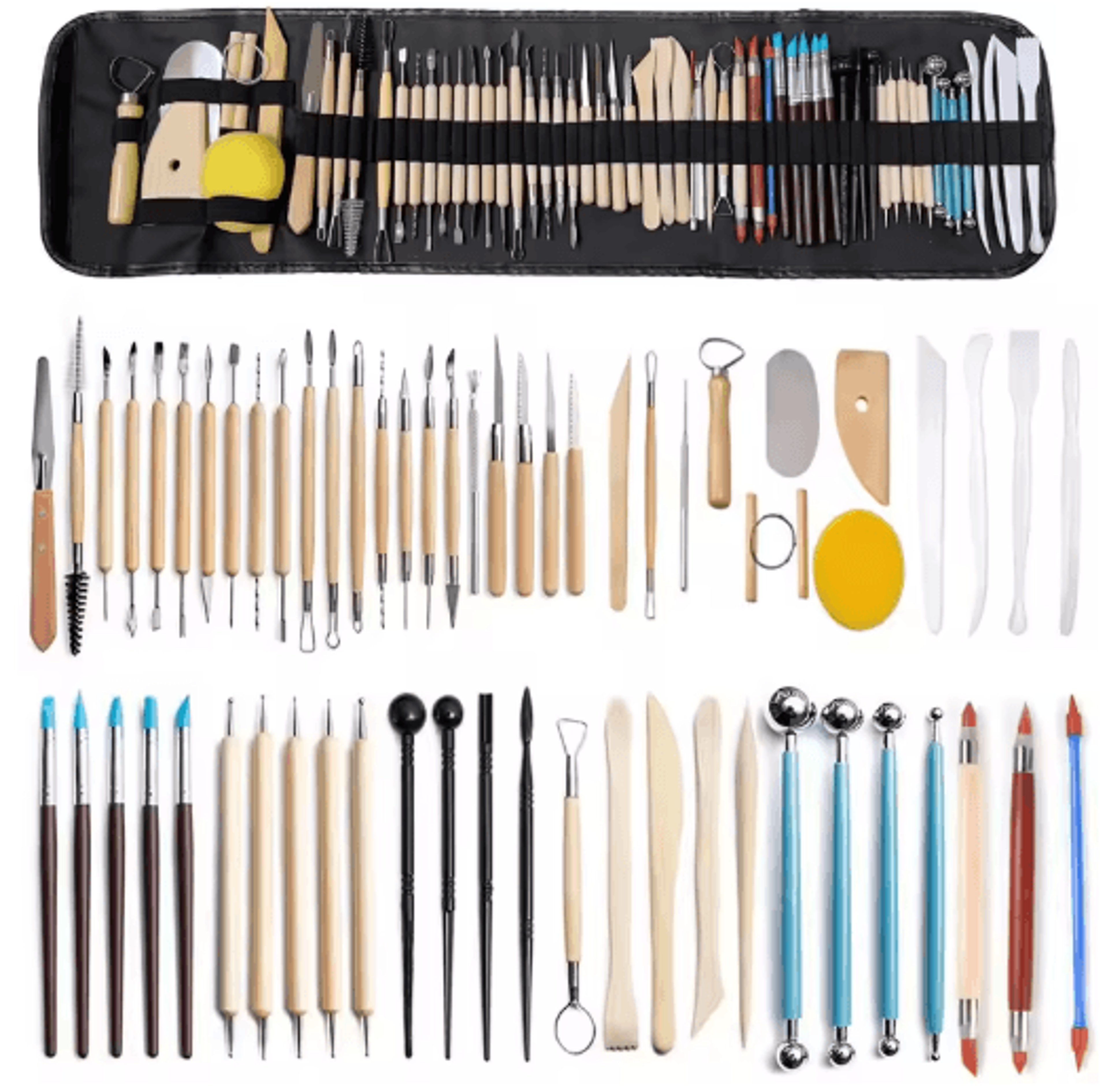 procraft clay sculpting tool set – complete pottery tools kit for polymer clay & ceramics