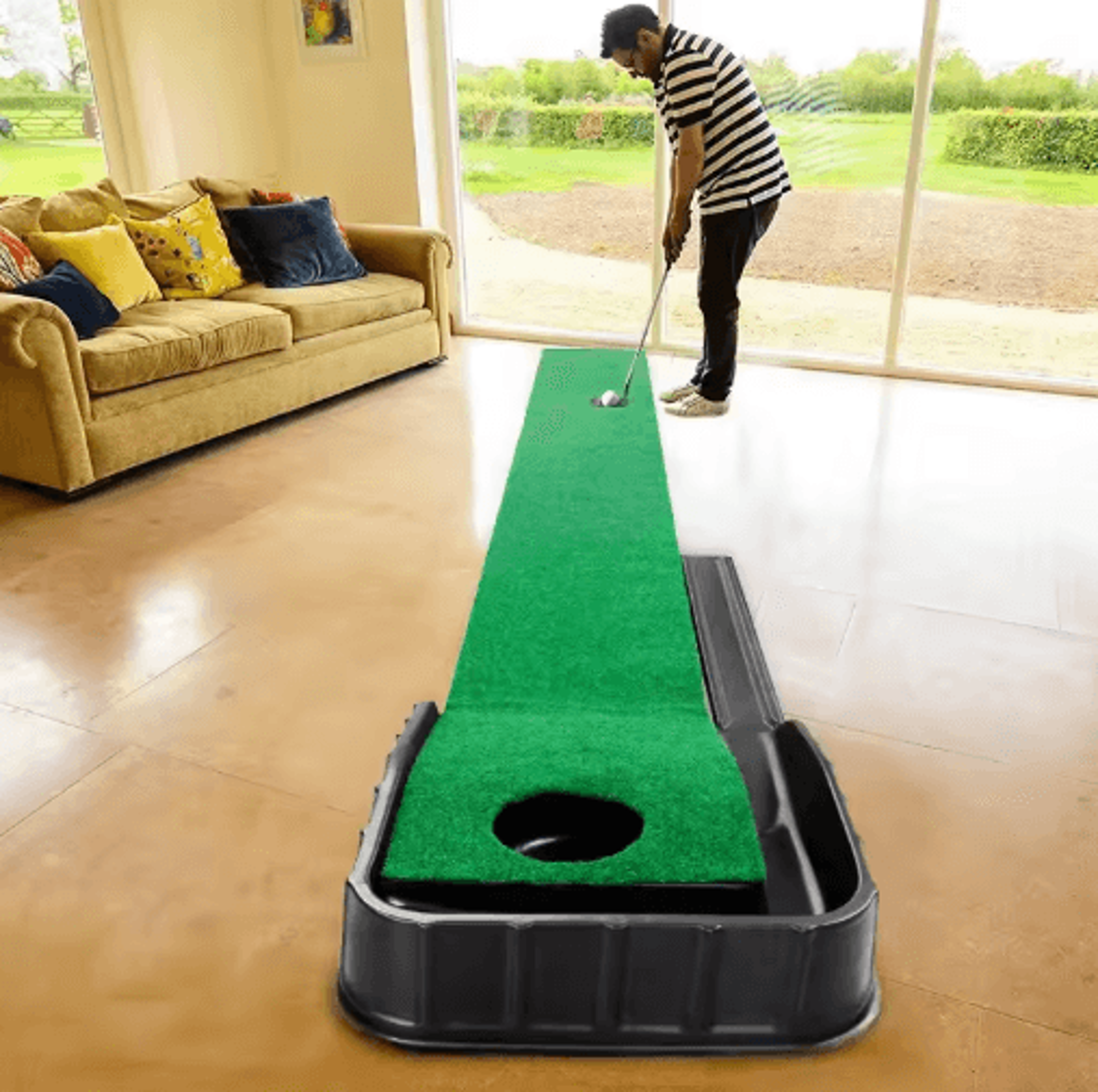 prostroke golf putting mat – realistic indoor putting mat for home practice