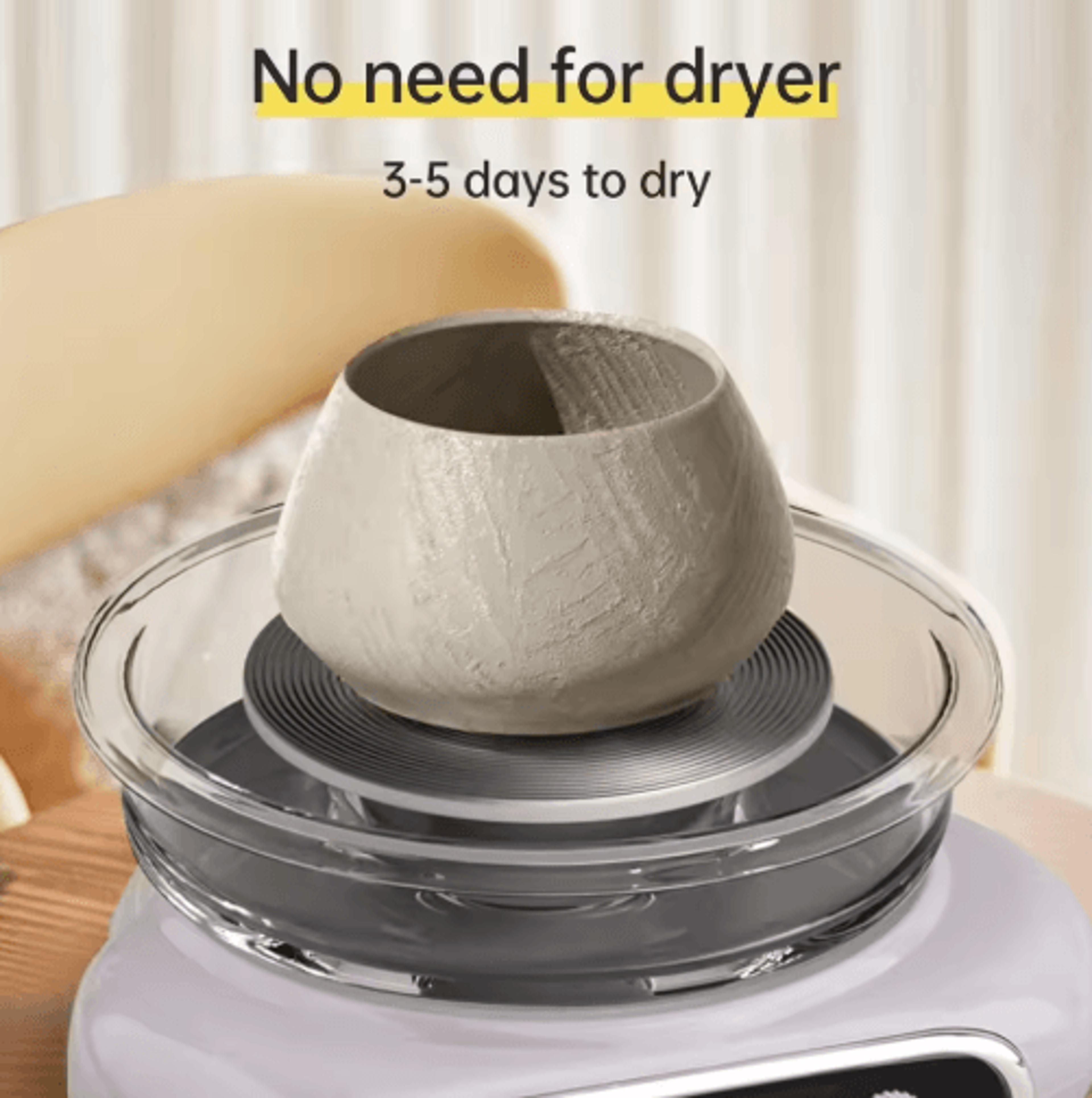 spincraft electric pottery wheel kit – compact electric pottery wheel for diy ceramic art