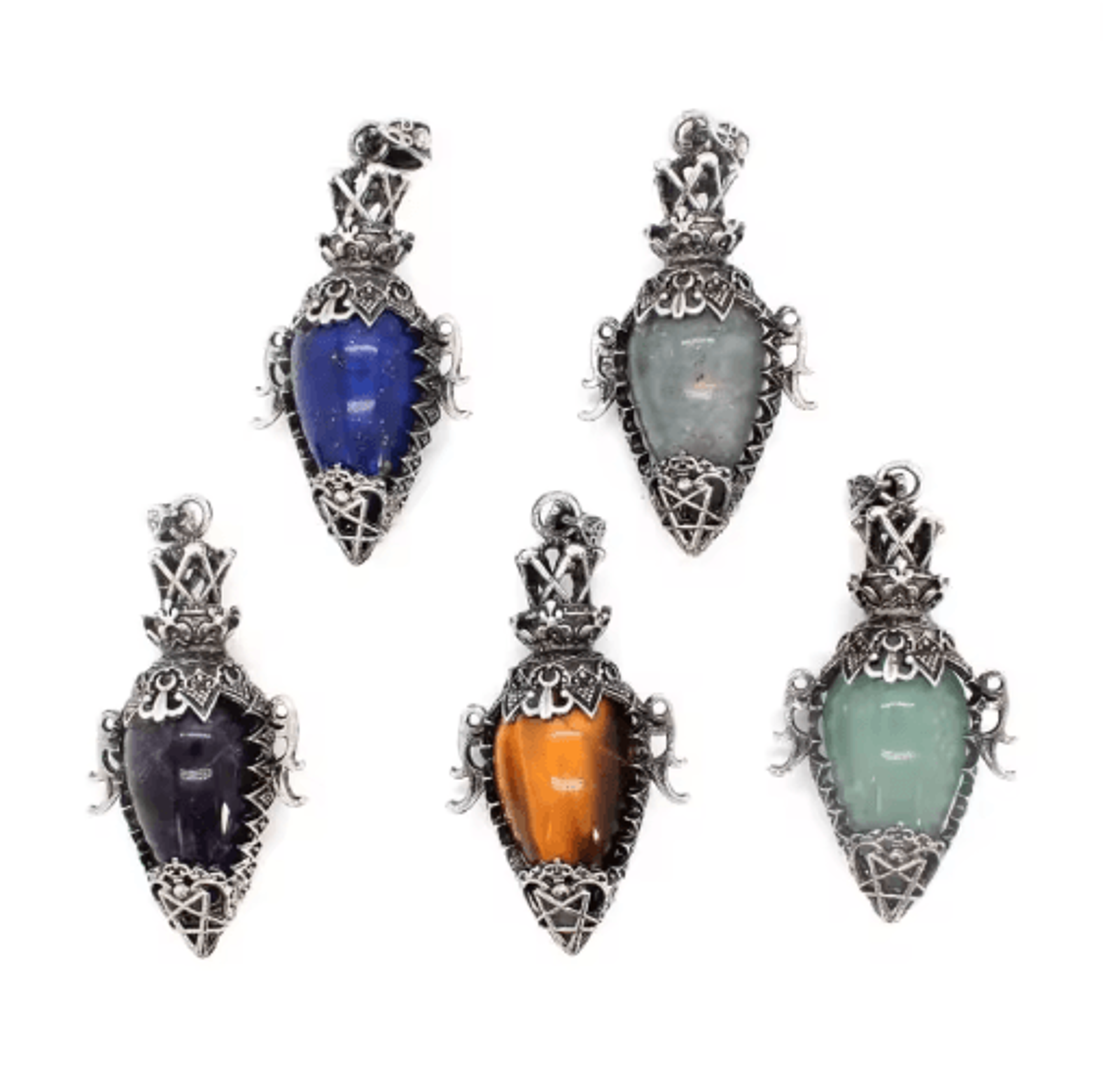 mysticdrop crystal pendulum necklace – natural dowsing pendulum water drop stone