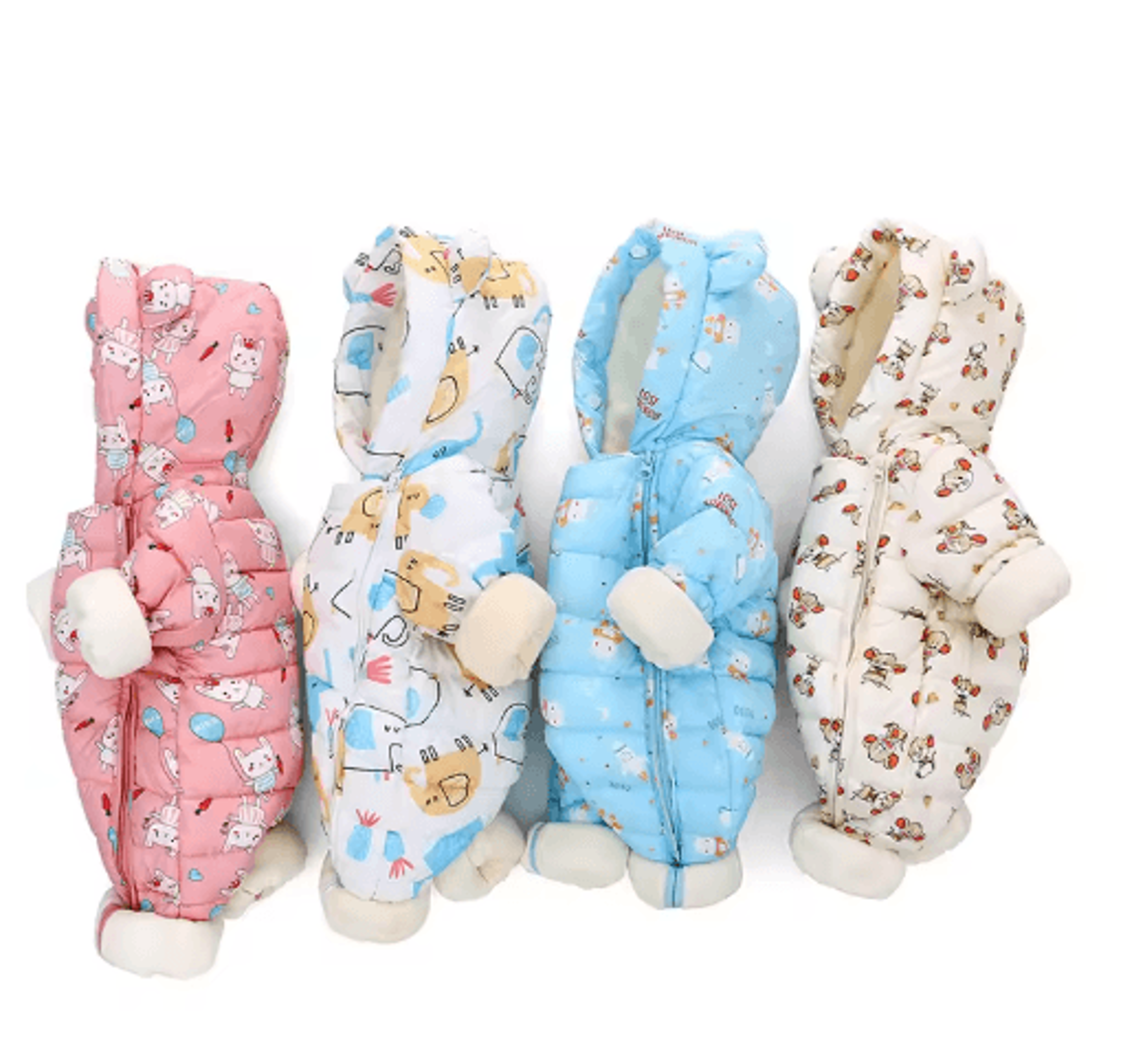 2025 hooded fleece baby snowsuit – warm winter romper for infants & toddlers