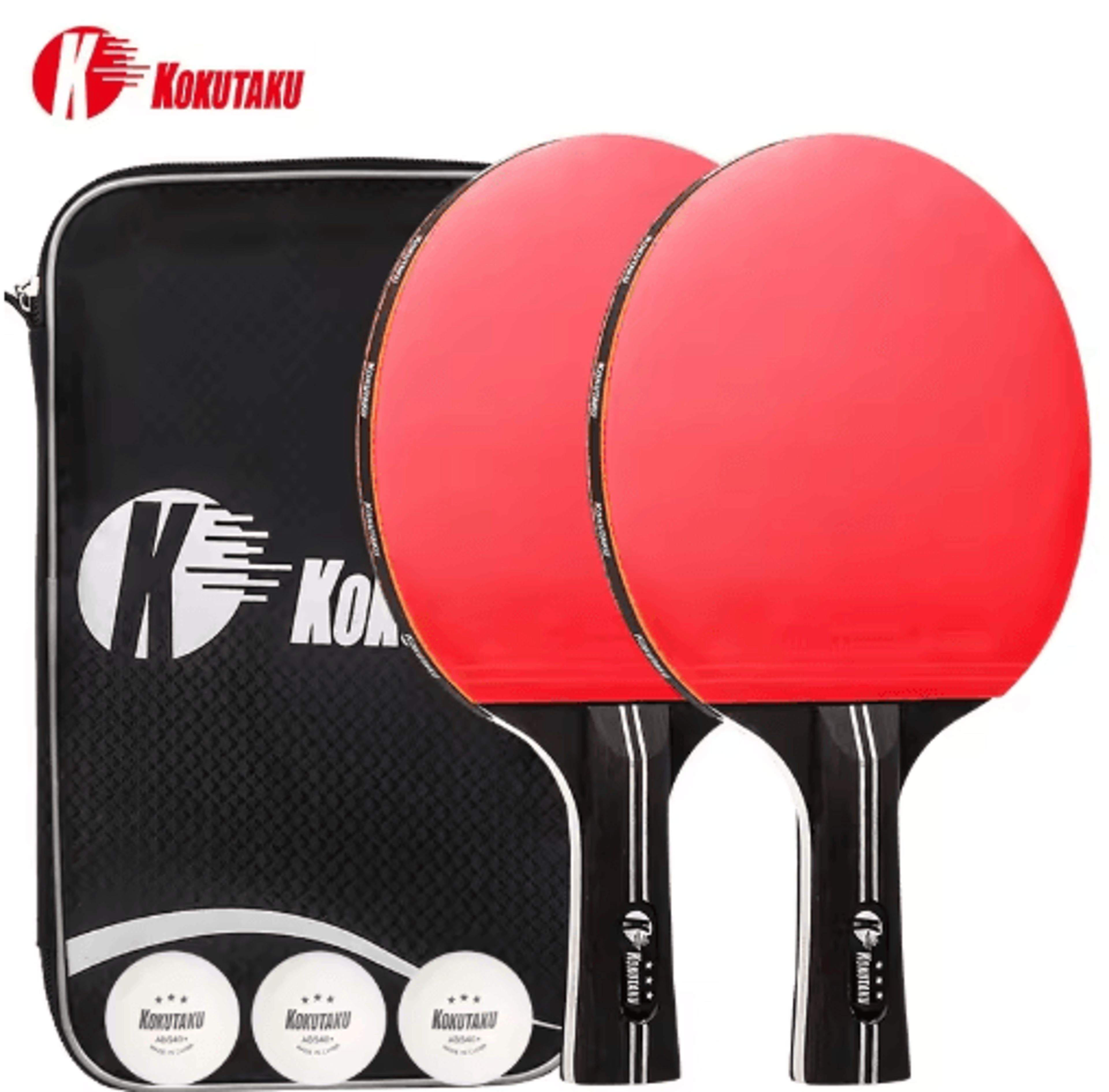 portable ittf approved table tennis racket set with bag – 2 paddles & 3 balls