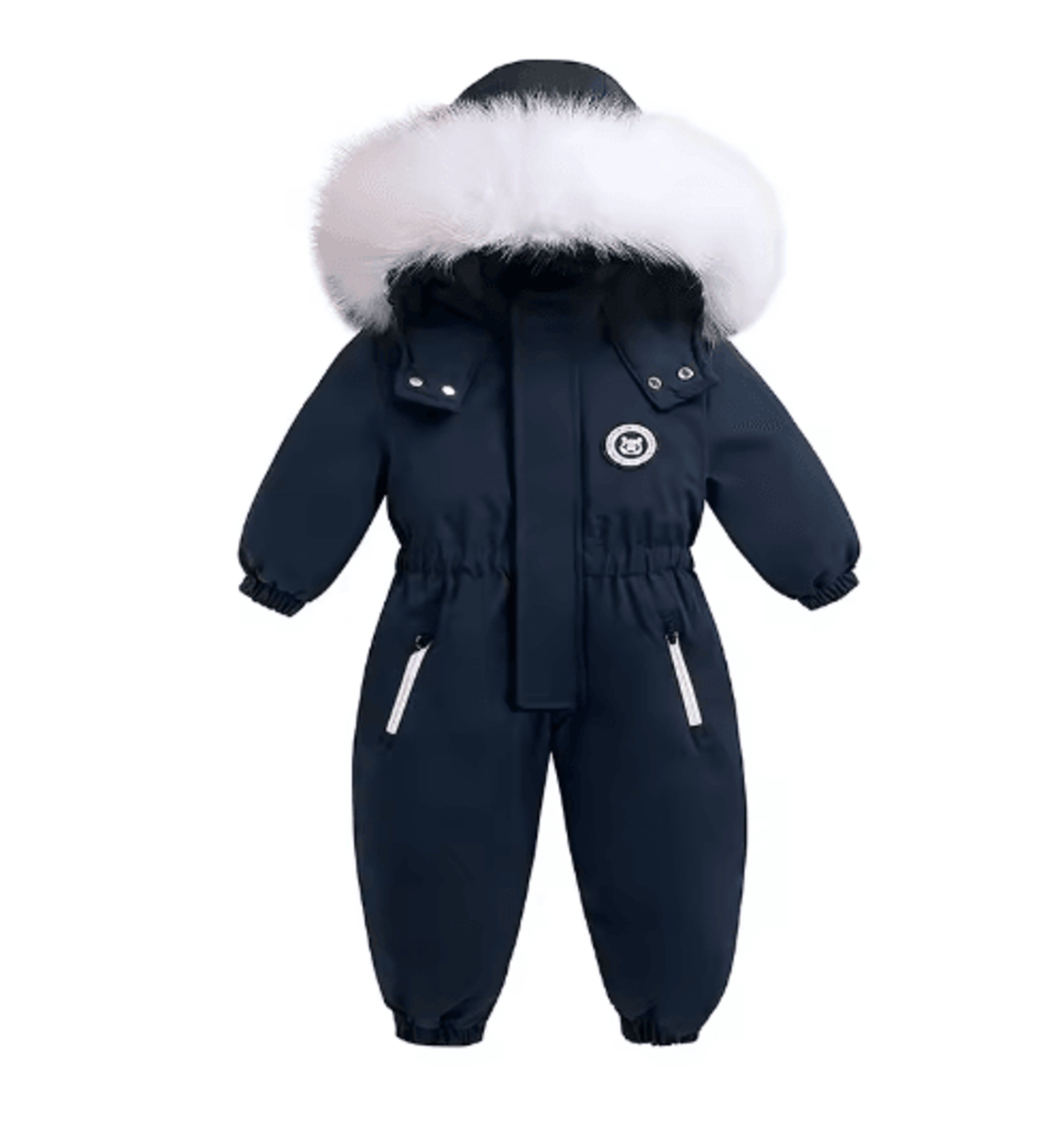 -30°c thermal baby snowsuit – plush fleece winter jumpsuit for kids