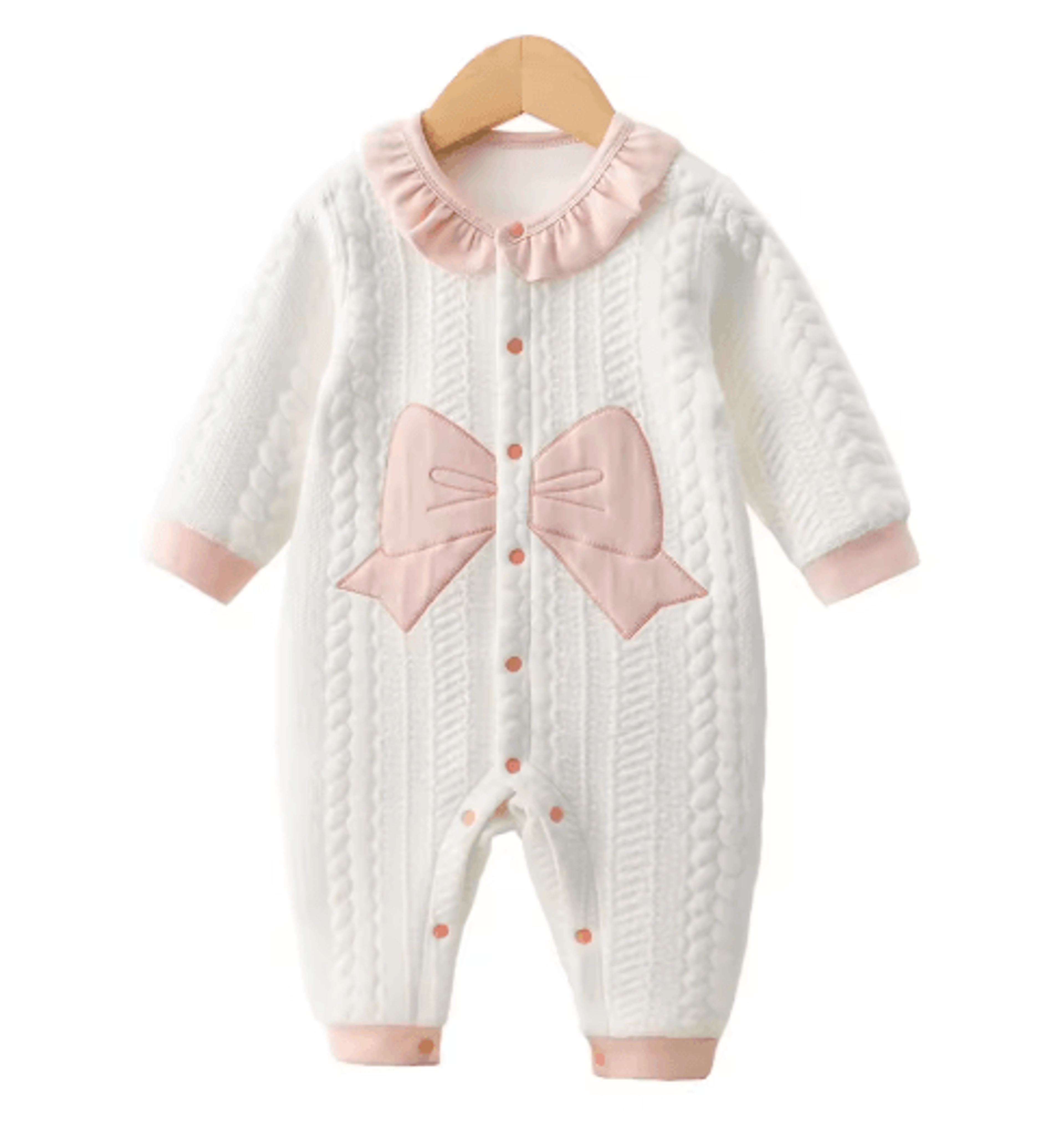 somenie cozy cotton baby winter jumpsuit – soft cotton baby onesie