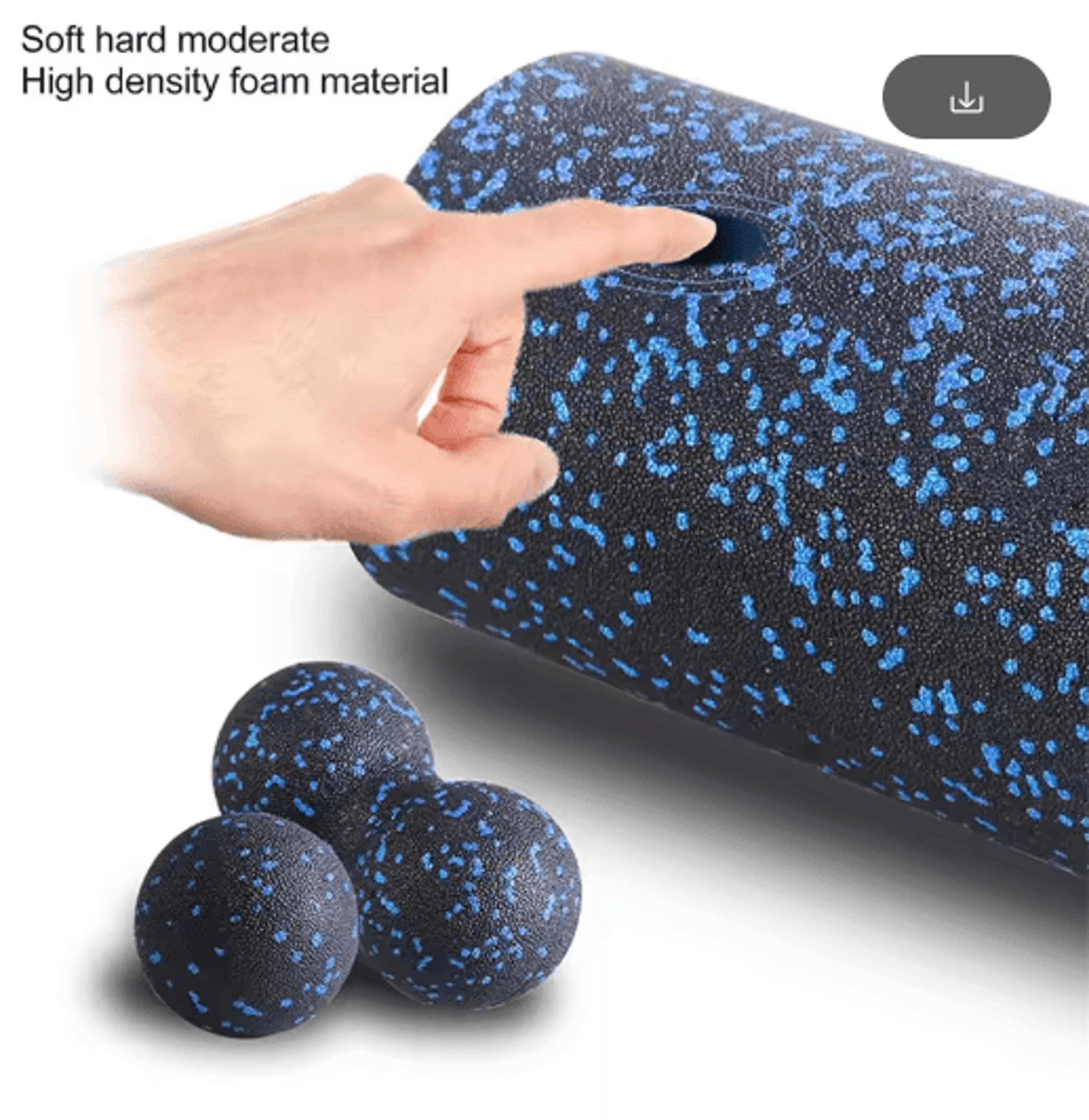 epp peanut massage ball and hollow foam roller set for deep tissue relief & muscle recovery