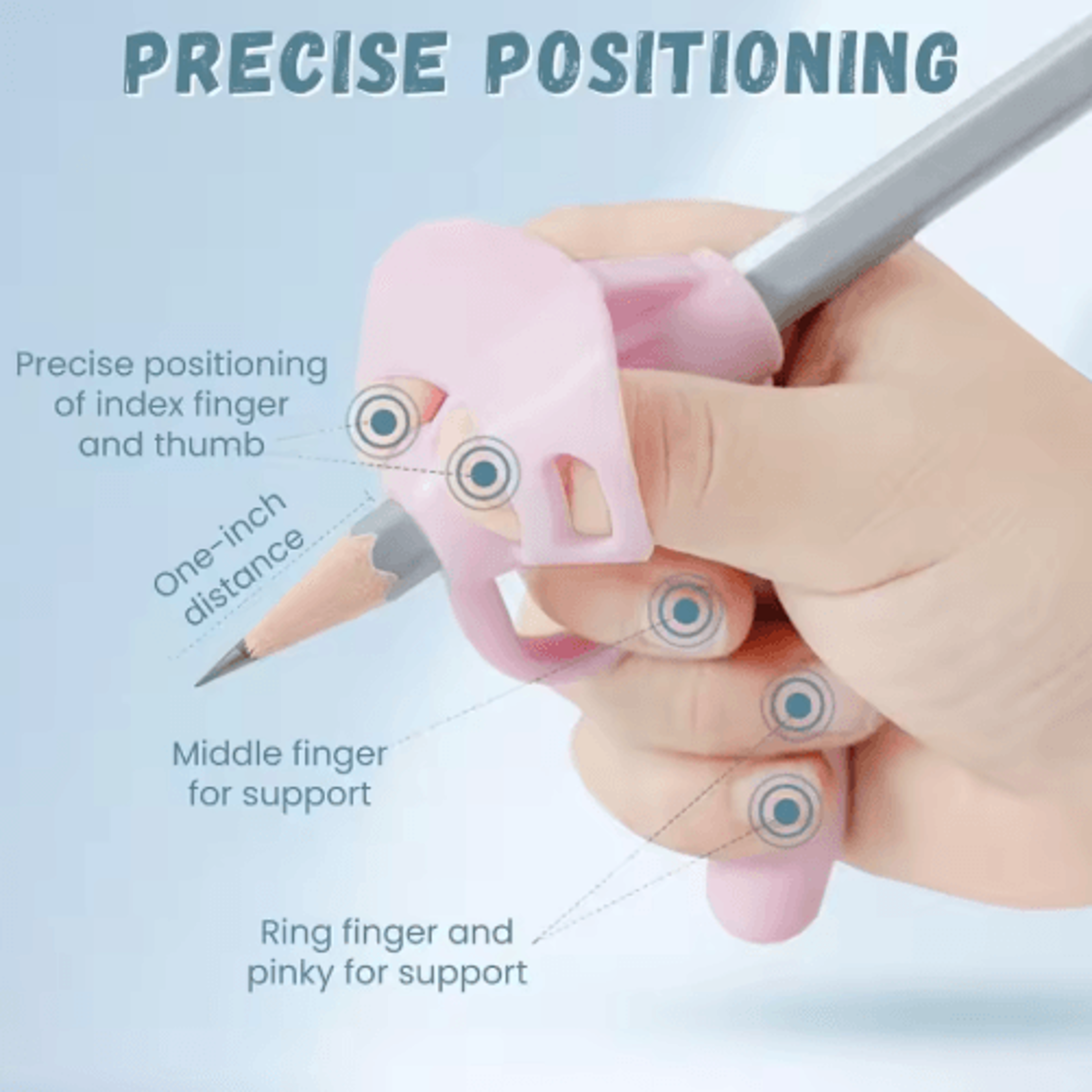 1pc new silicone silicone pencil holder soft sturdy pencil holder comfortable flexible pen writing aid tool for kids han